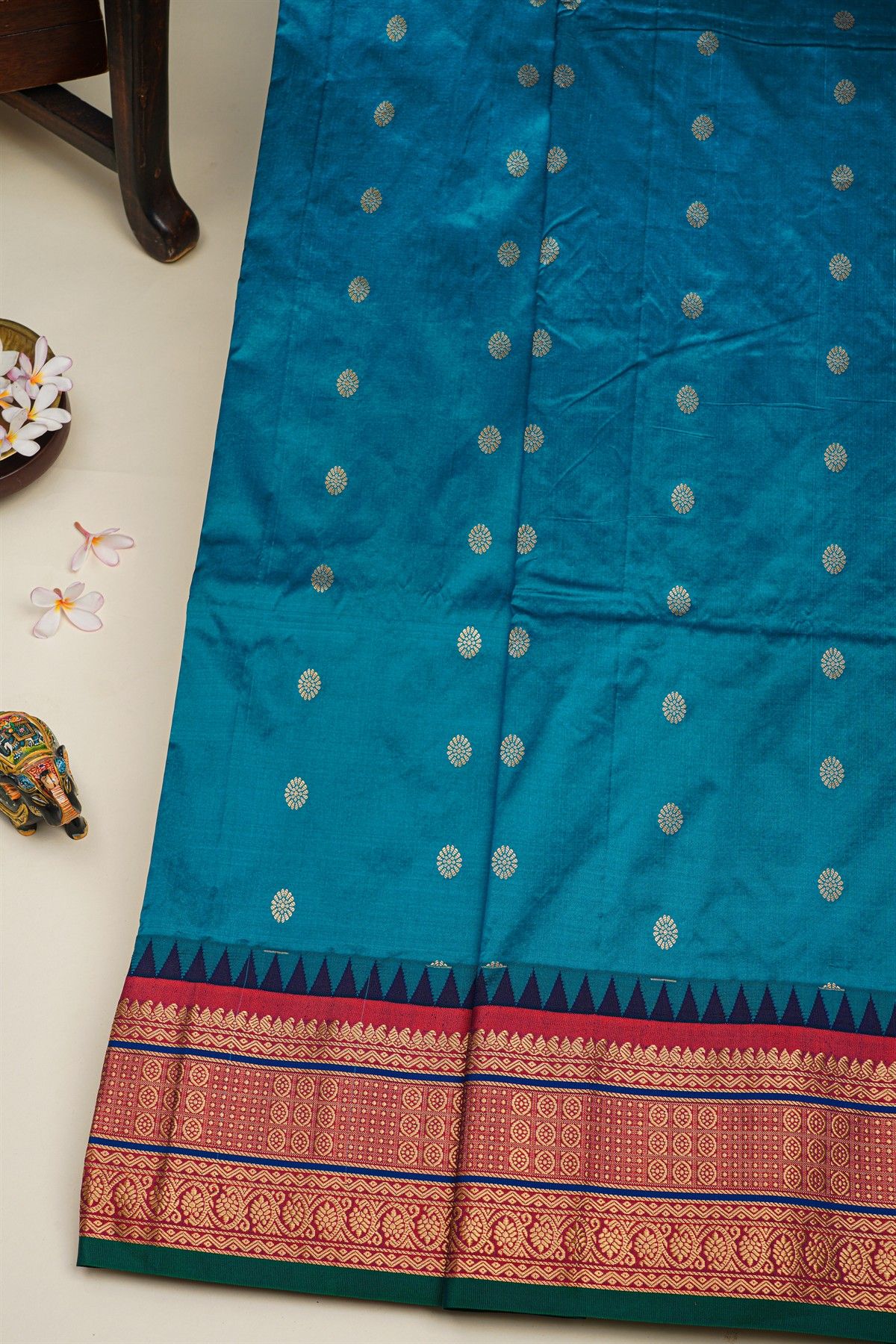 Narayanpet Silk Blue Saree