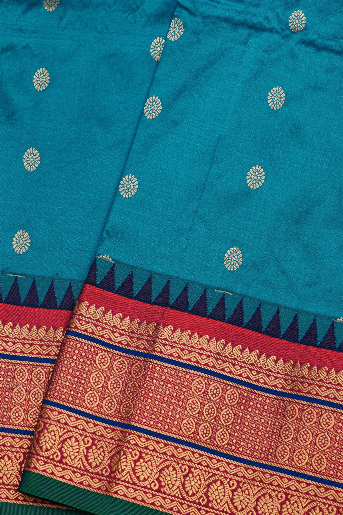 Narayanpet Silk Blue Saree