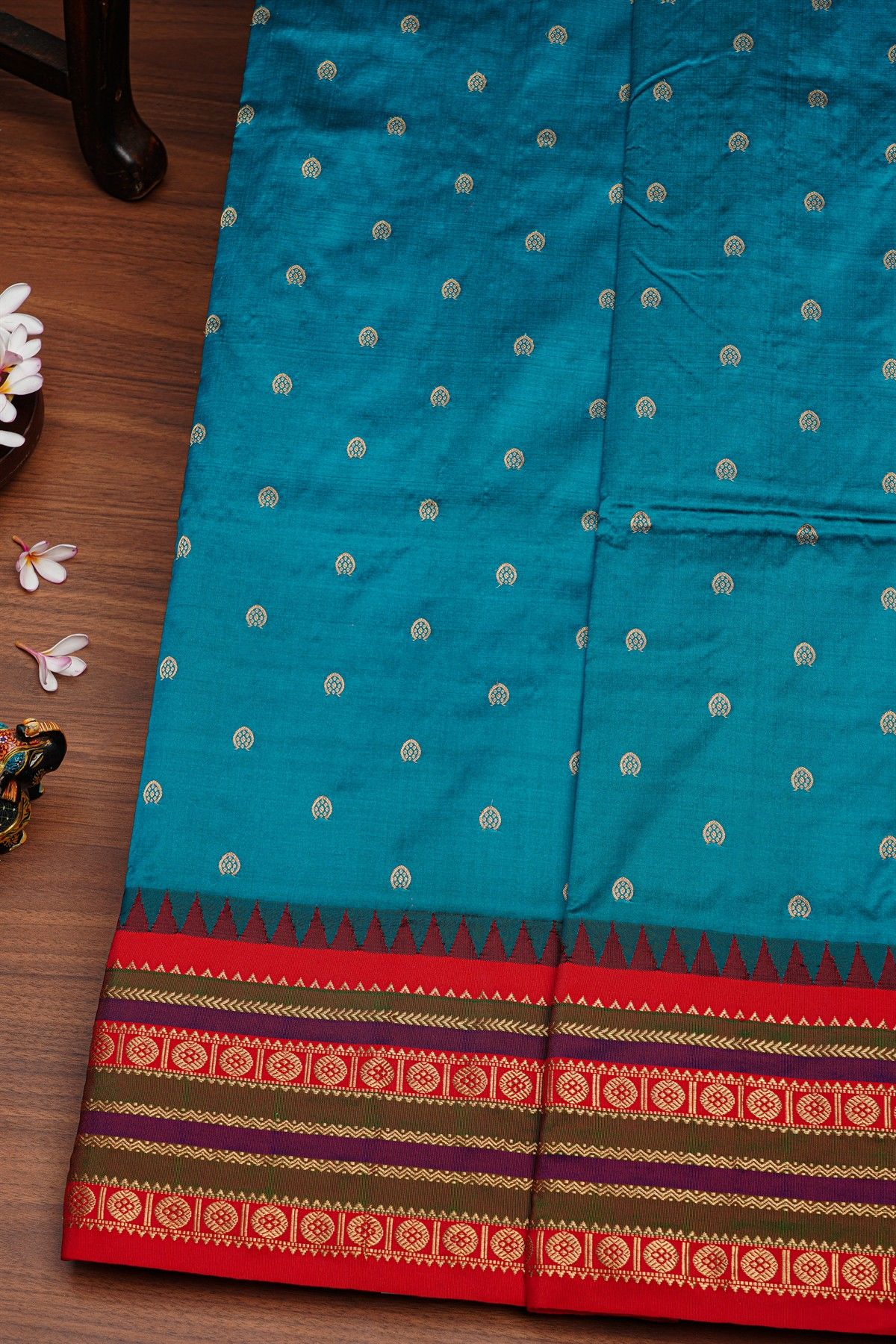 Narayanpet Silk Blue Saree