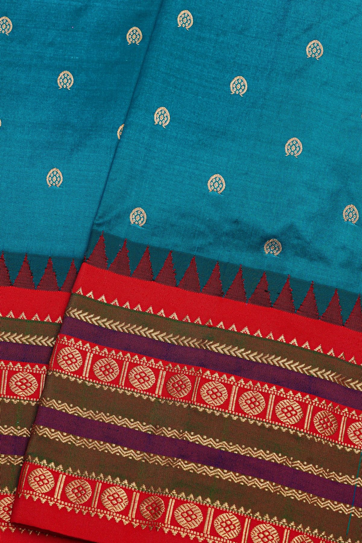 Narayanpet Silk Blue Saree