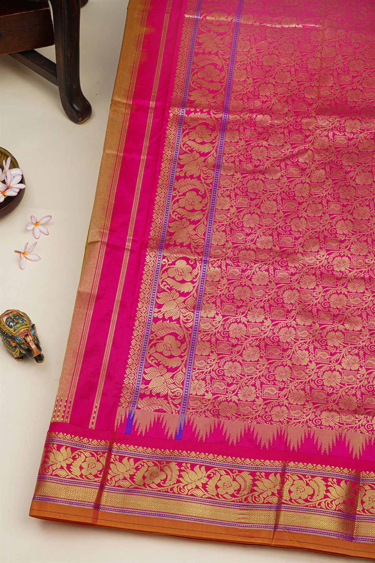 Narayanpet Silk Mustard Saree