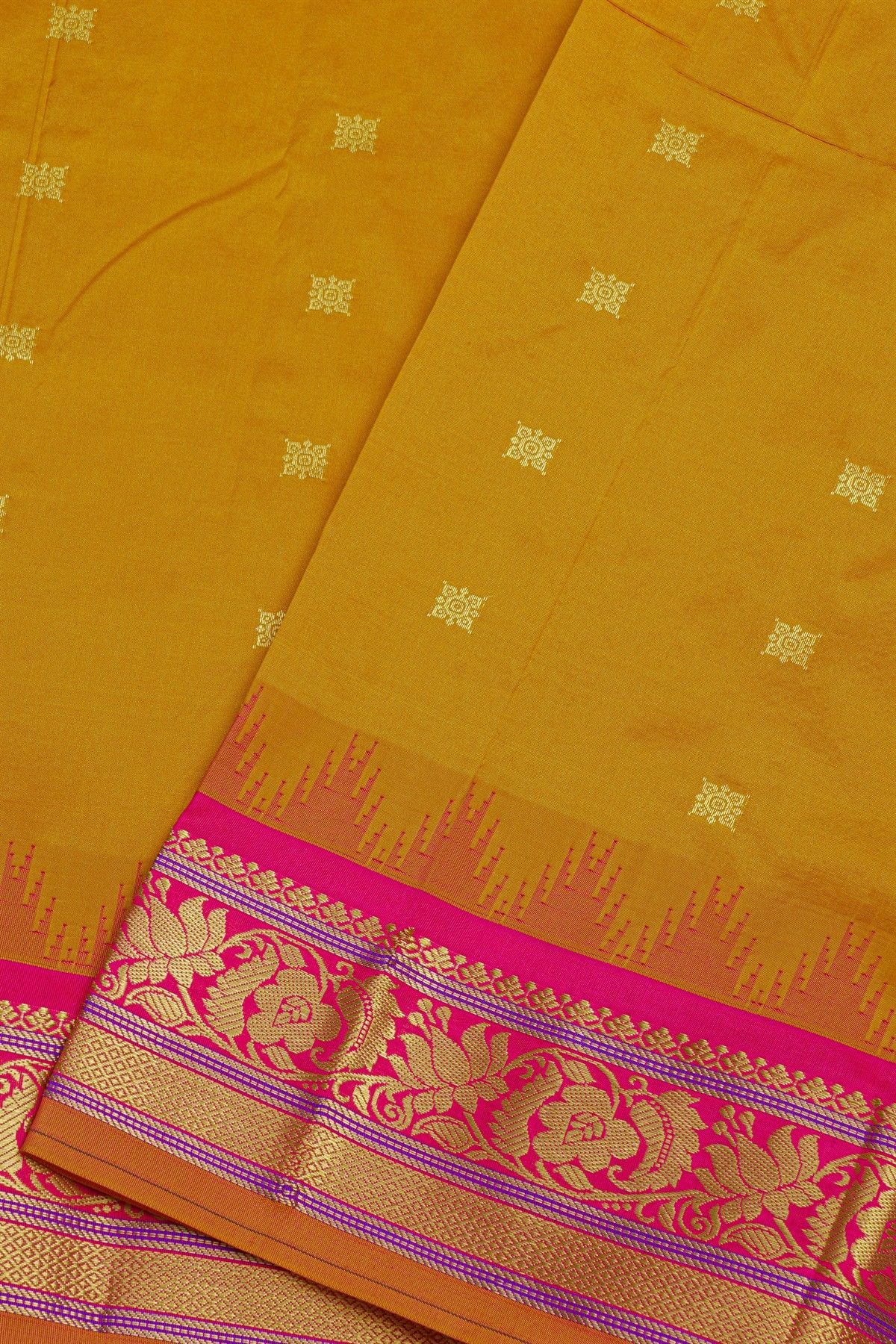 Narayanpet Silk Mustard Saree