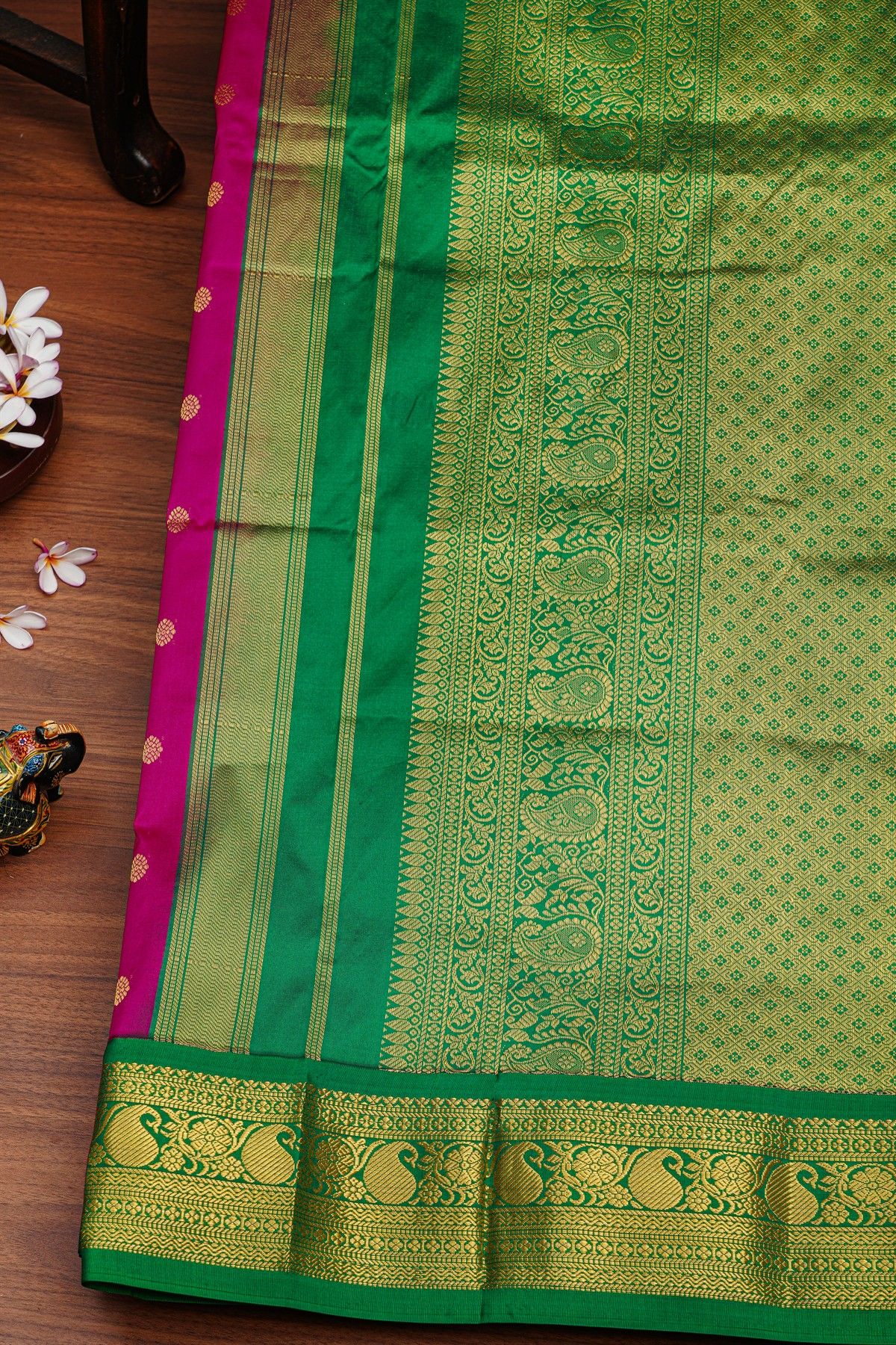 Narayanpet Silk Magenta Saree