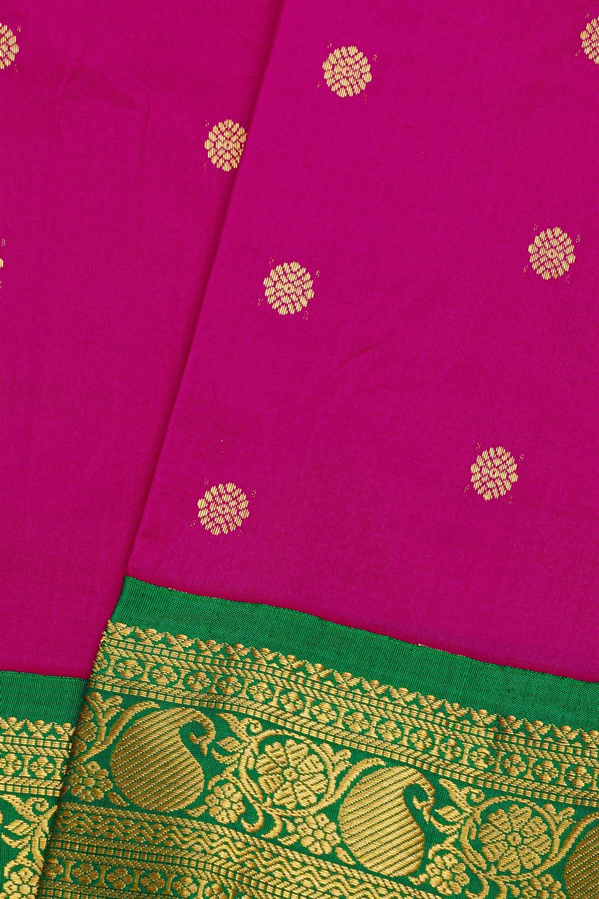 Narayanpet Silk Magenta Saree