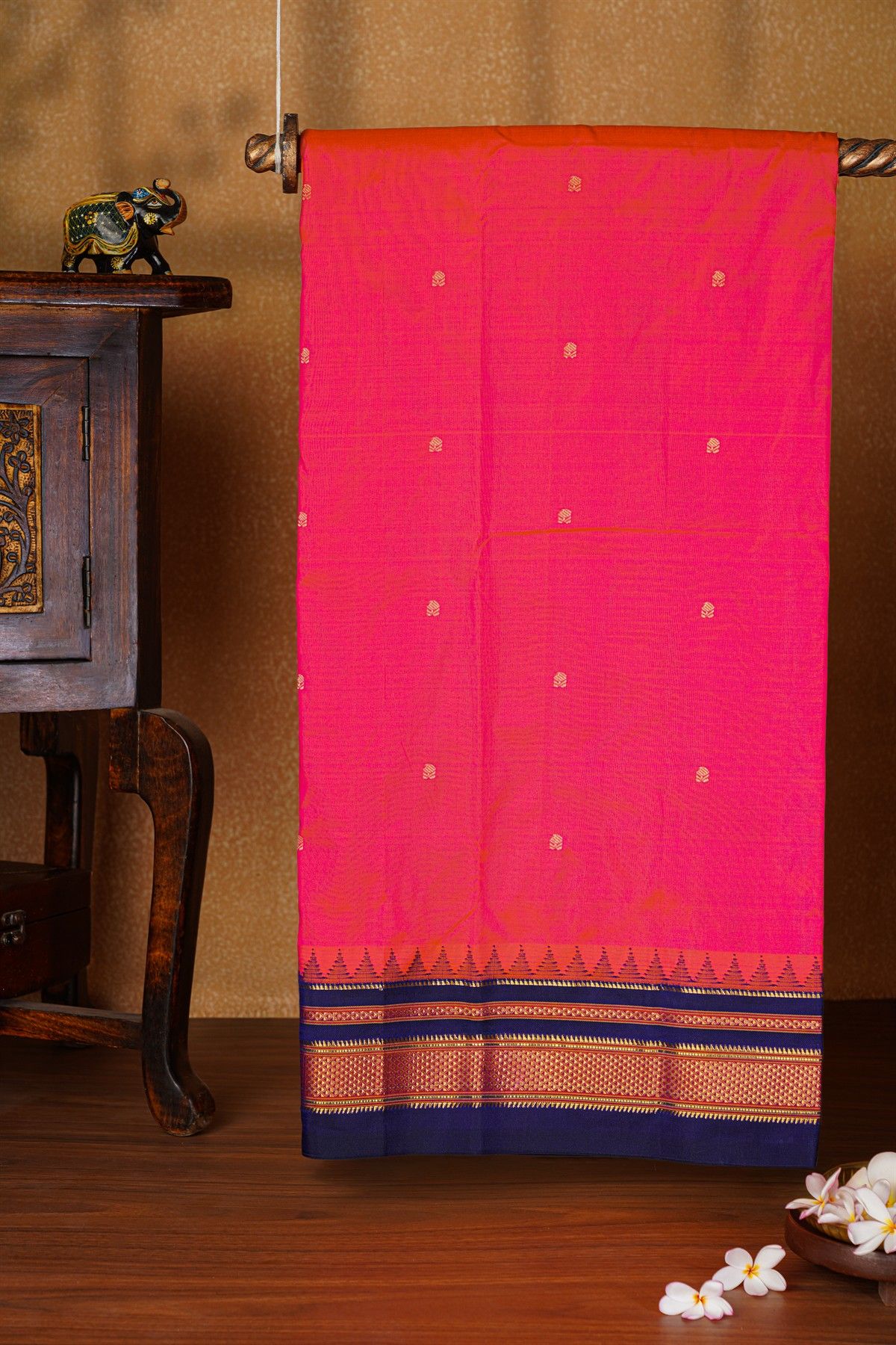 Narayanpet Silk Pink Saree
