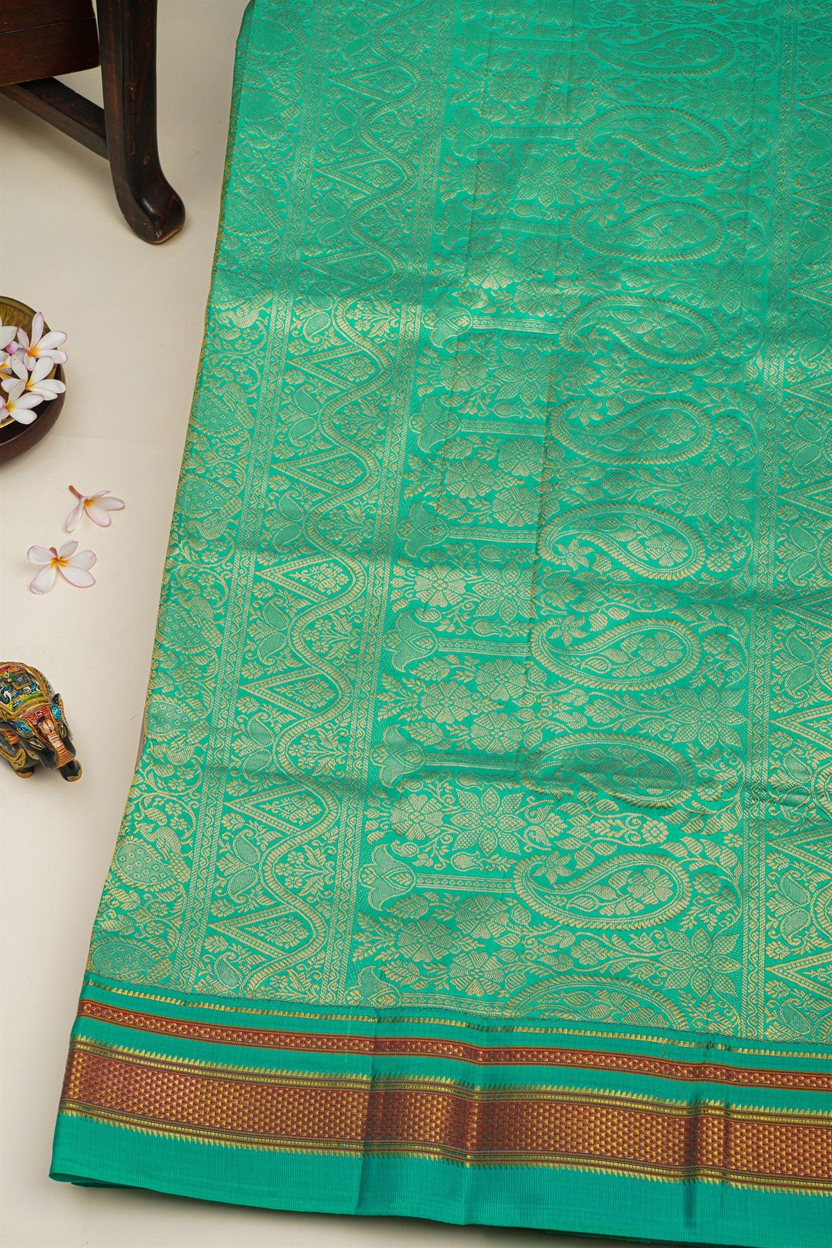 Narayanpet Silk Cream Saree