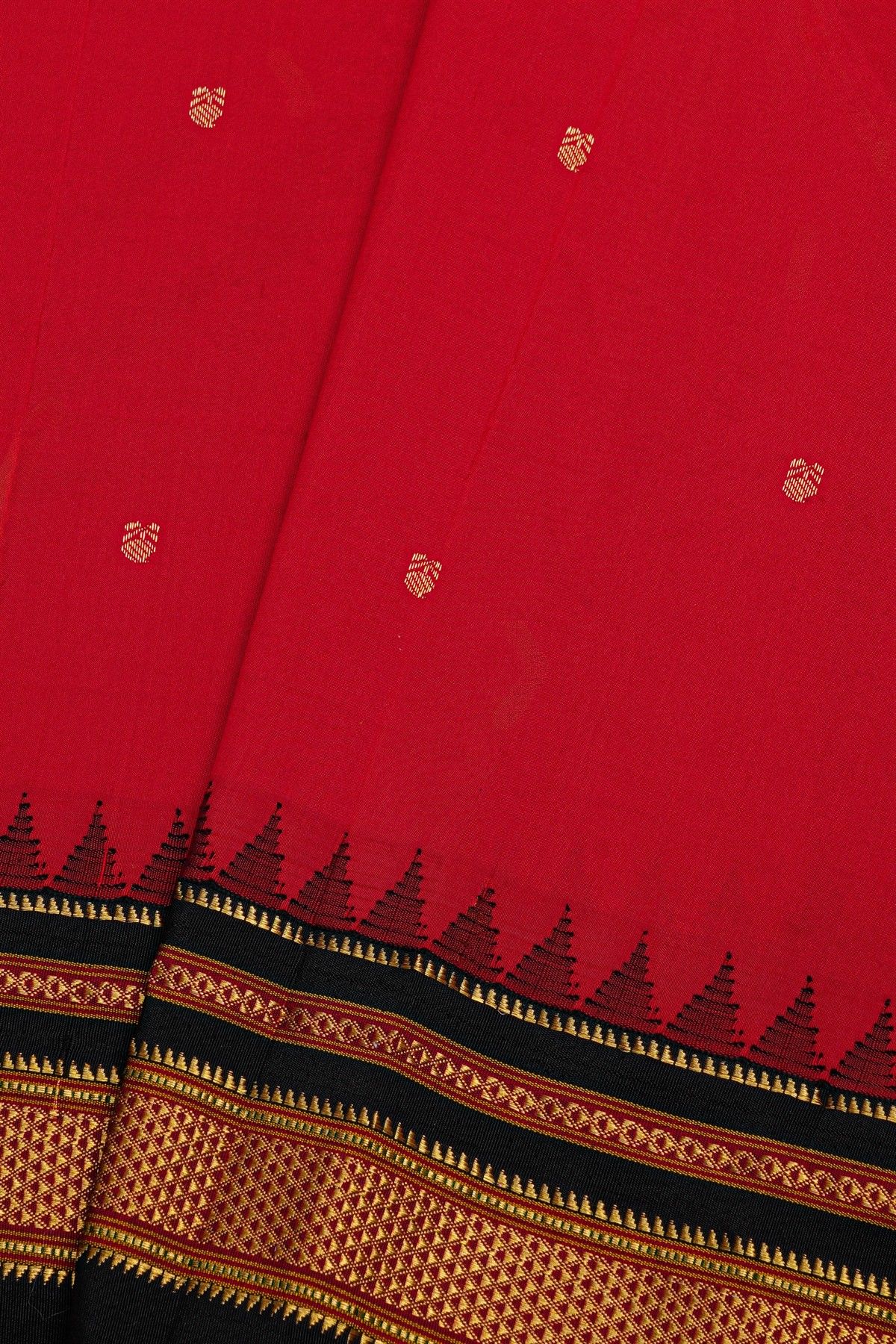 Narayanpet Silk Red Saree