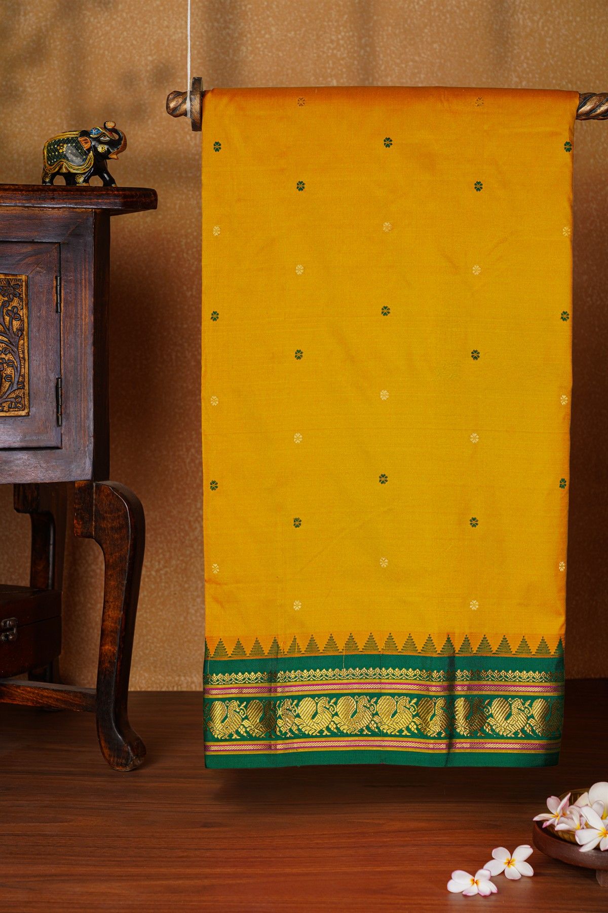 Narayanpet Silk Mustard Saree