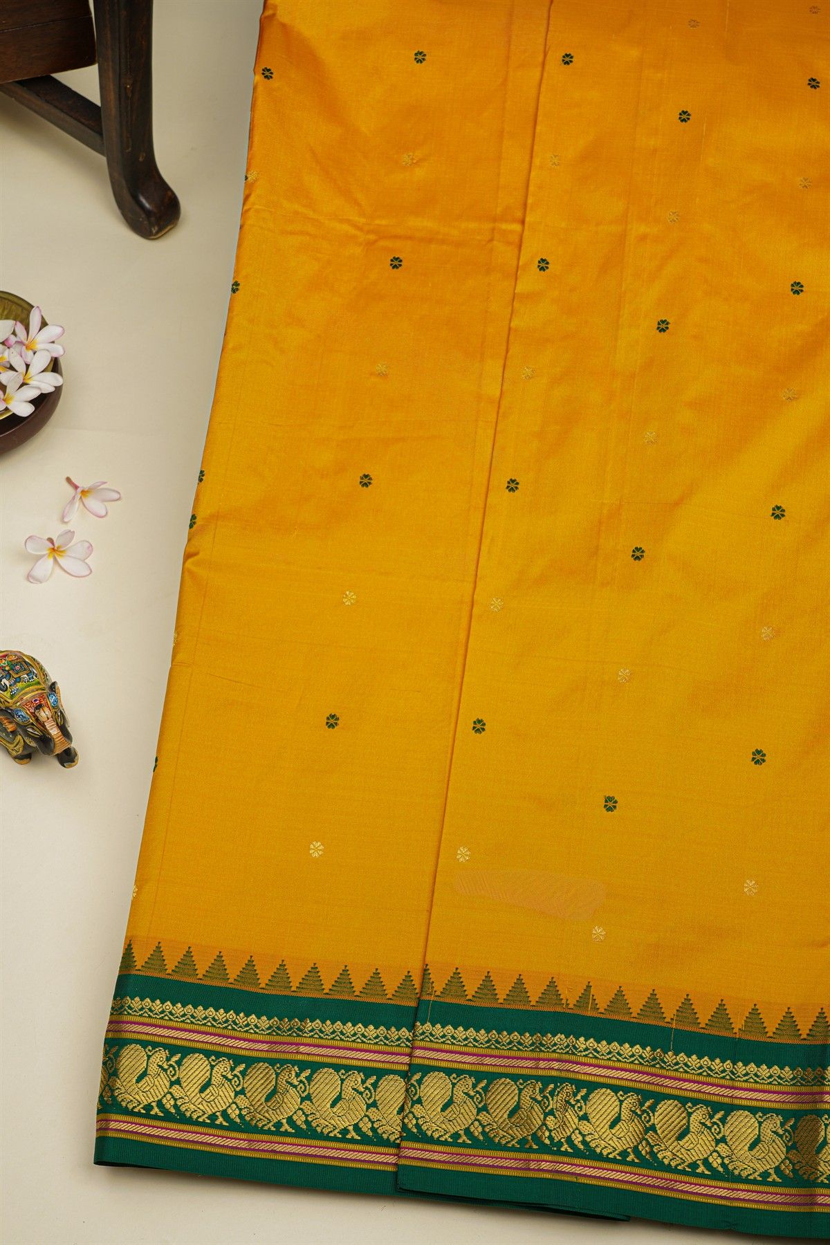 Narayanpet Silk Mustard Saree