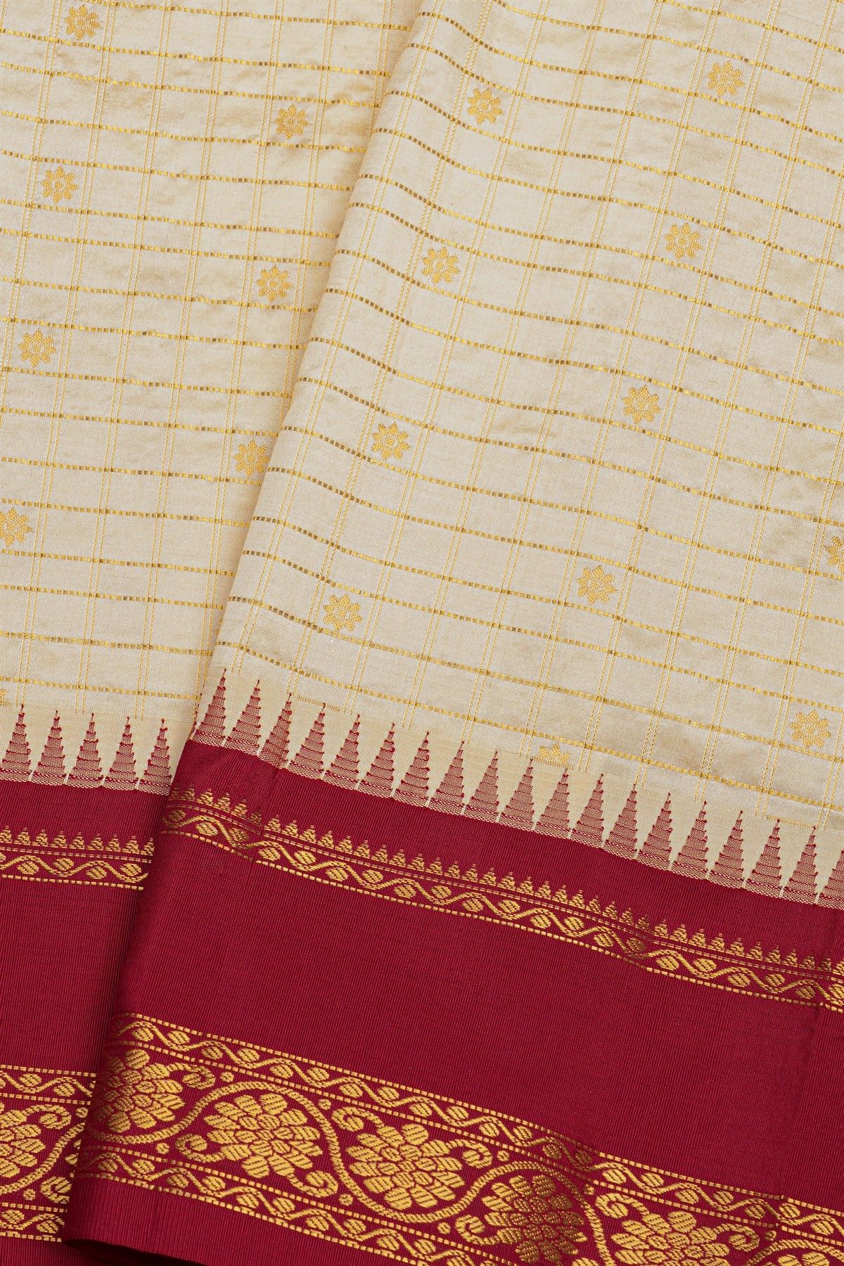 Narayanpet Silk Cream Saree