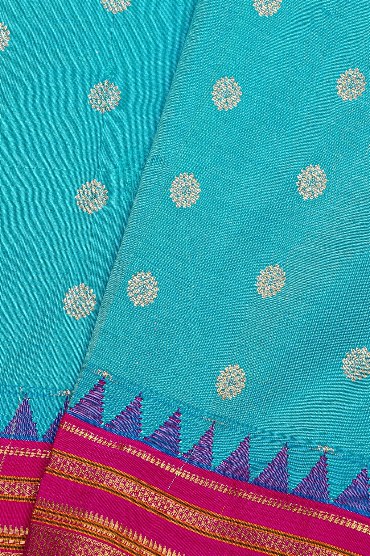 Narayanpet Silk Sky Blue Saree