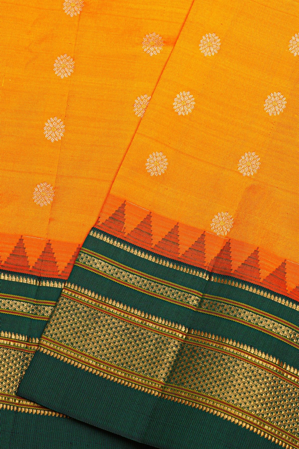 Narayanpet Silk Orange Saree