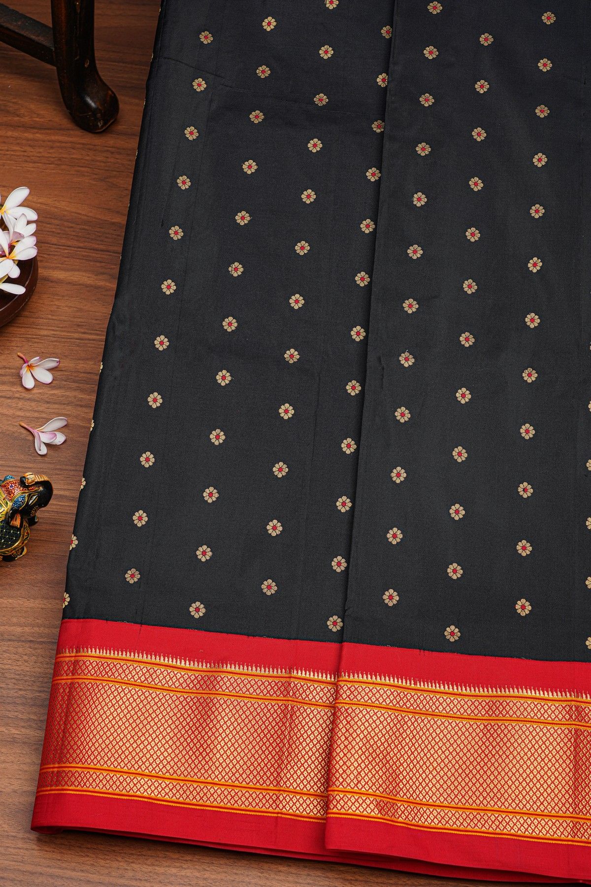 Narayanpet Silk Black Saree