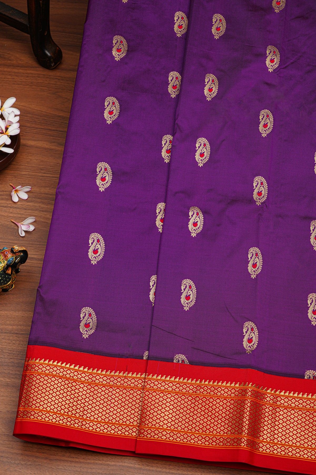 Narayanpet Silk Violet Saree
