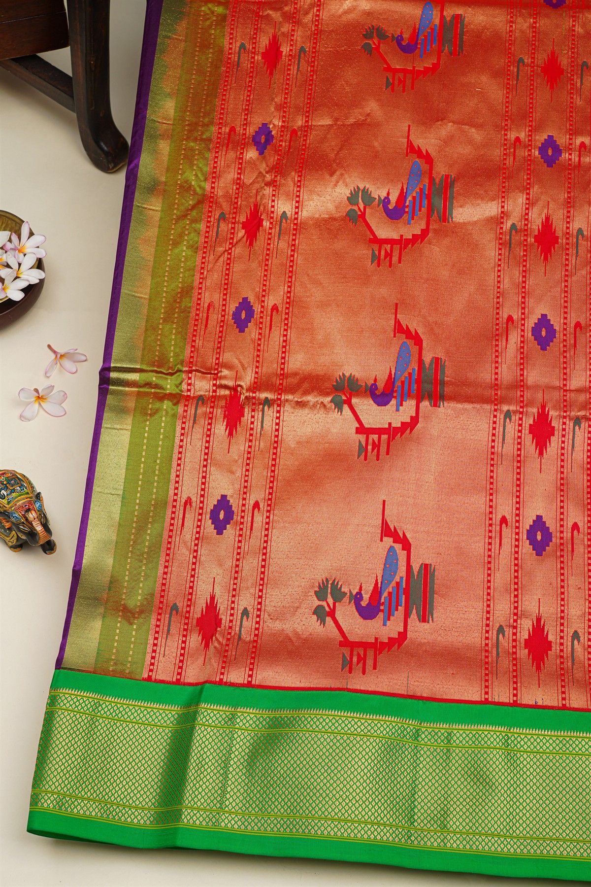 Narayanpet Silk Violet Saree