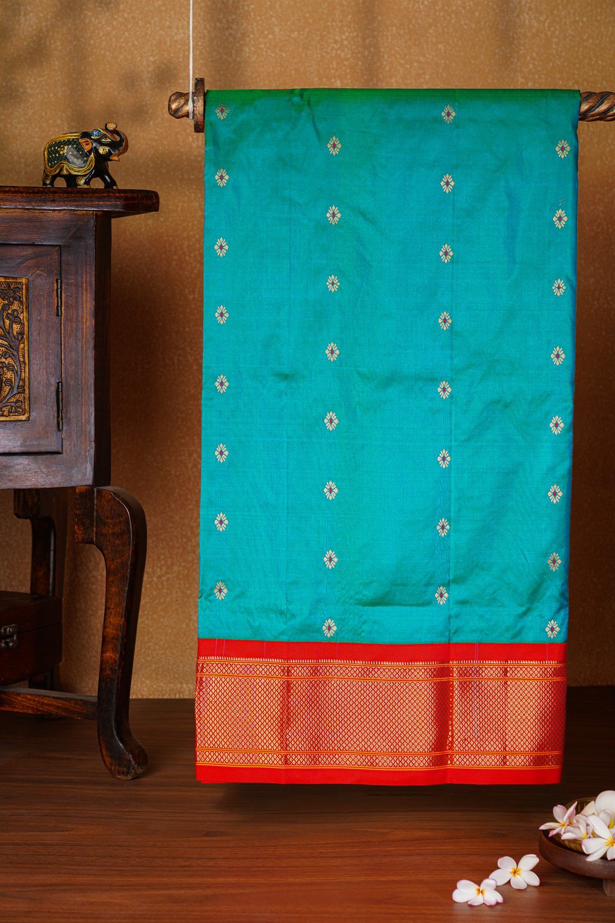 Narayanpet Silk Blue Saree