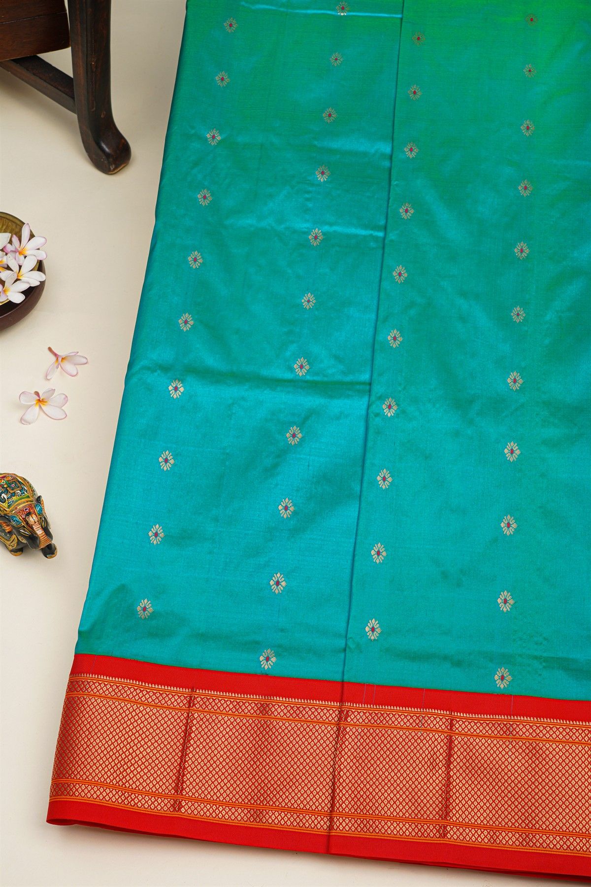 Narayanpet Silk Blue Saree