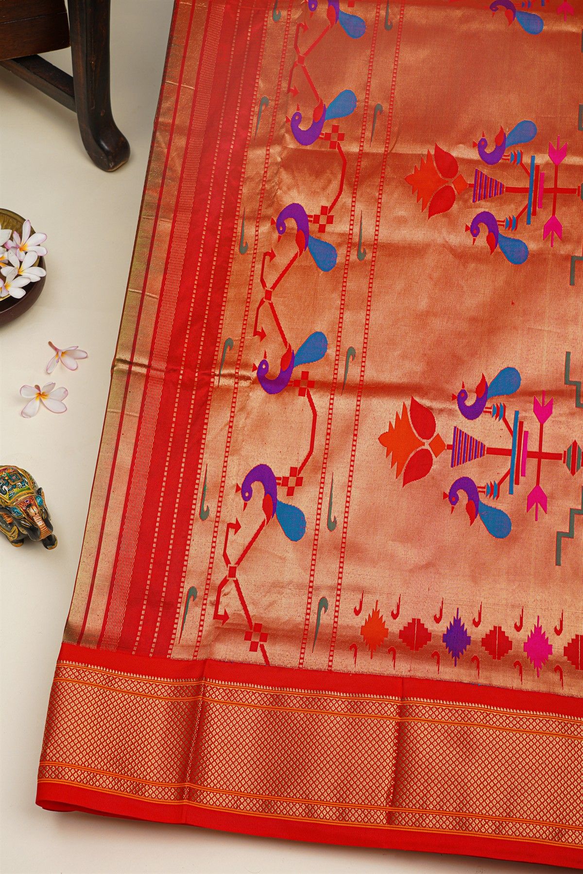 Narayanpet Silk Blue Saree