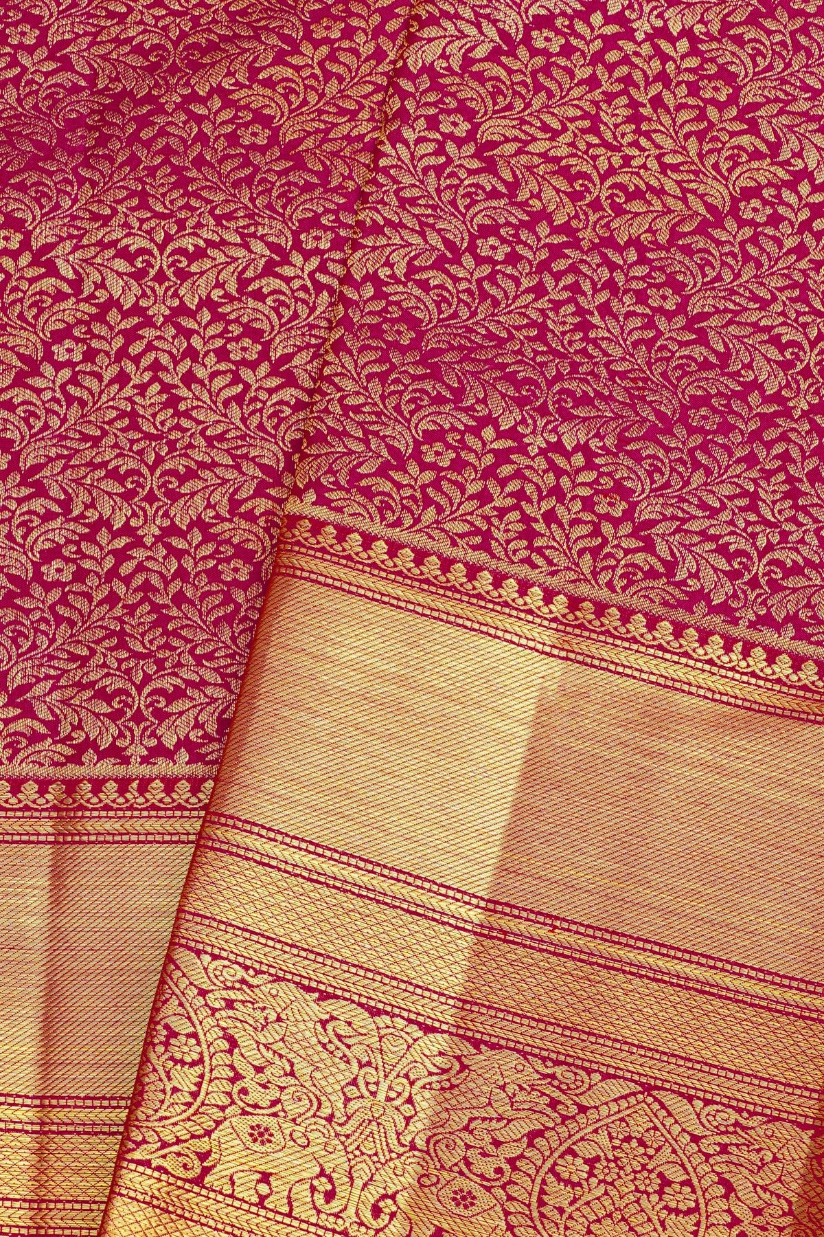 Kancheepuram Silk Magenta Saree
