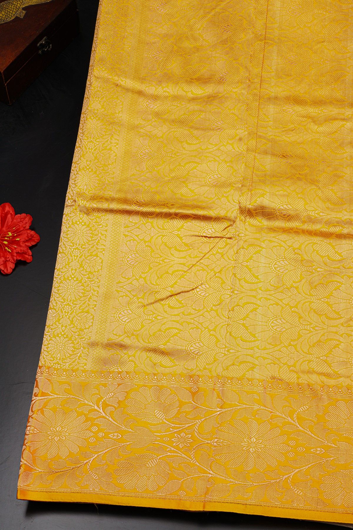 Banarasi Silk Bottle Green Saree