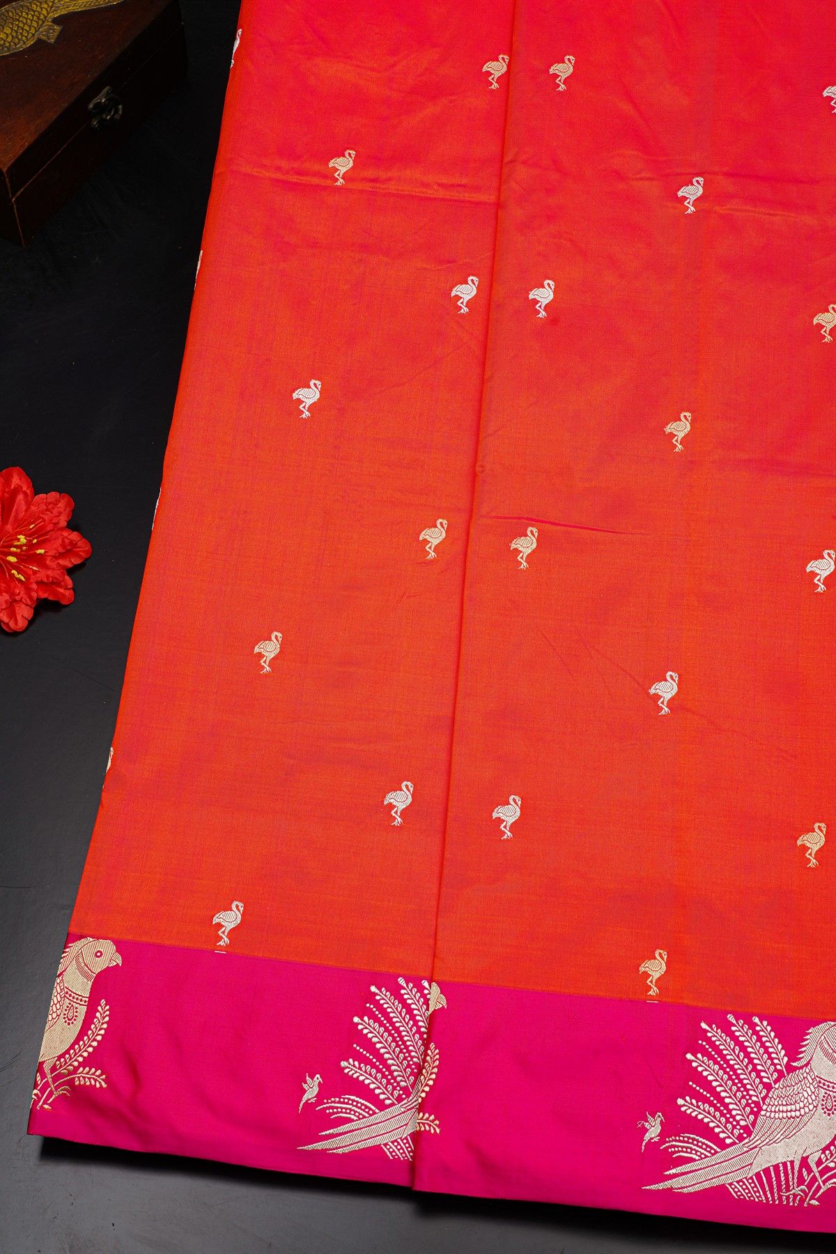Banarasi Silk Red Saree