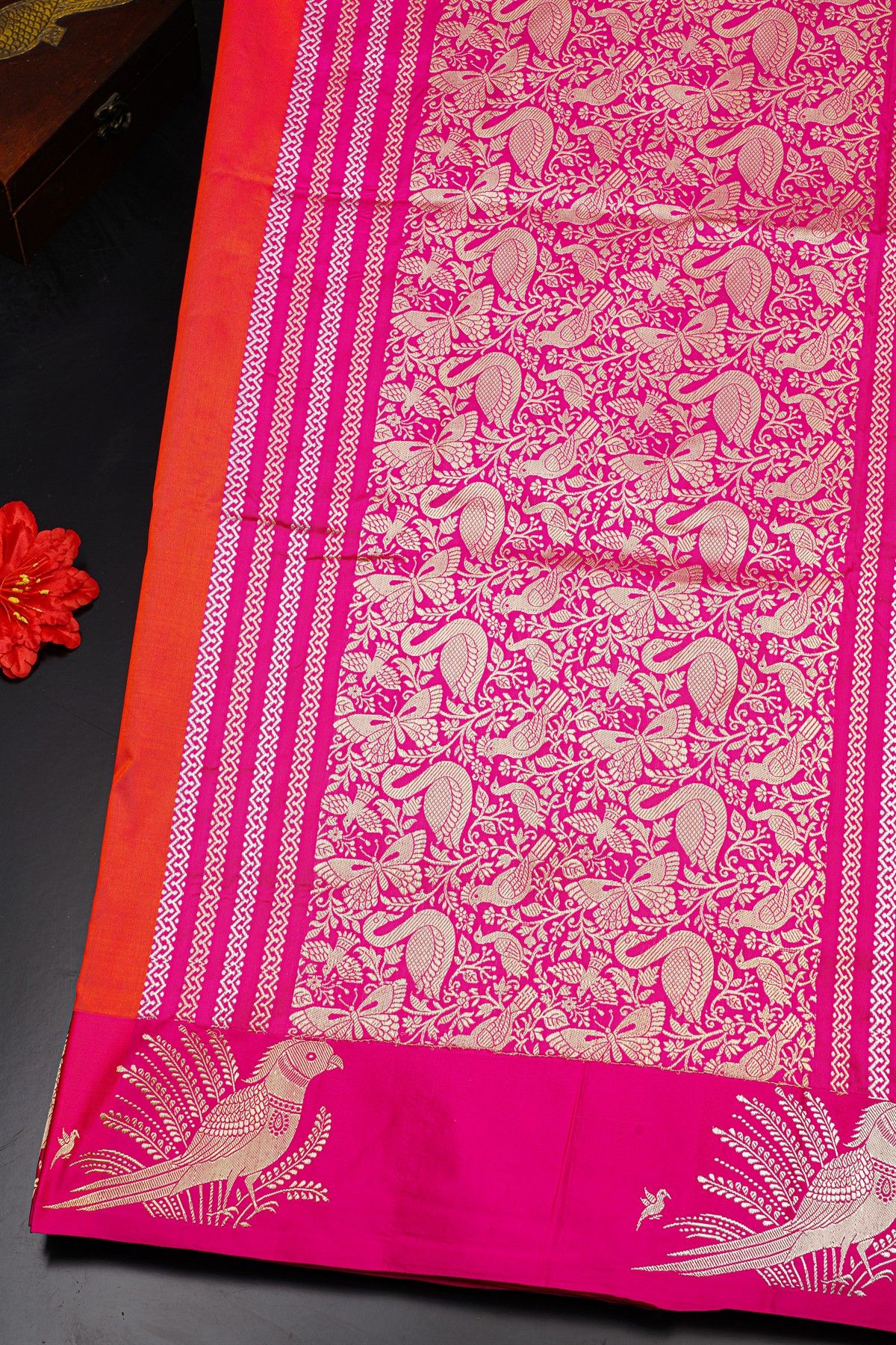 Banarasi Silk Red Saree