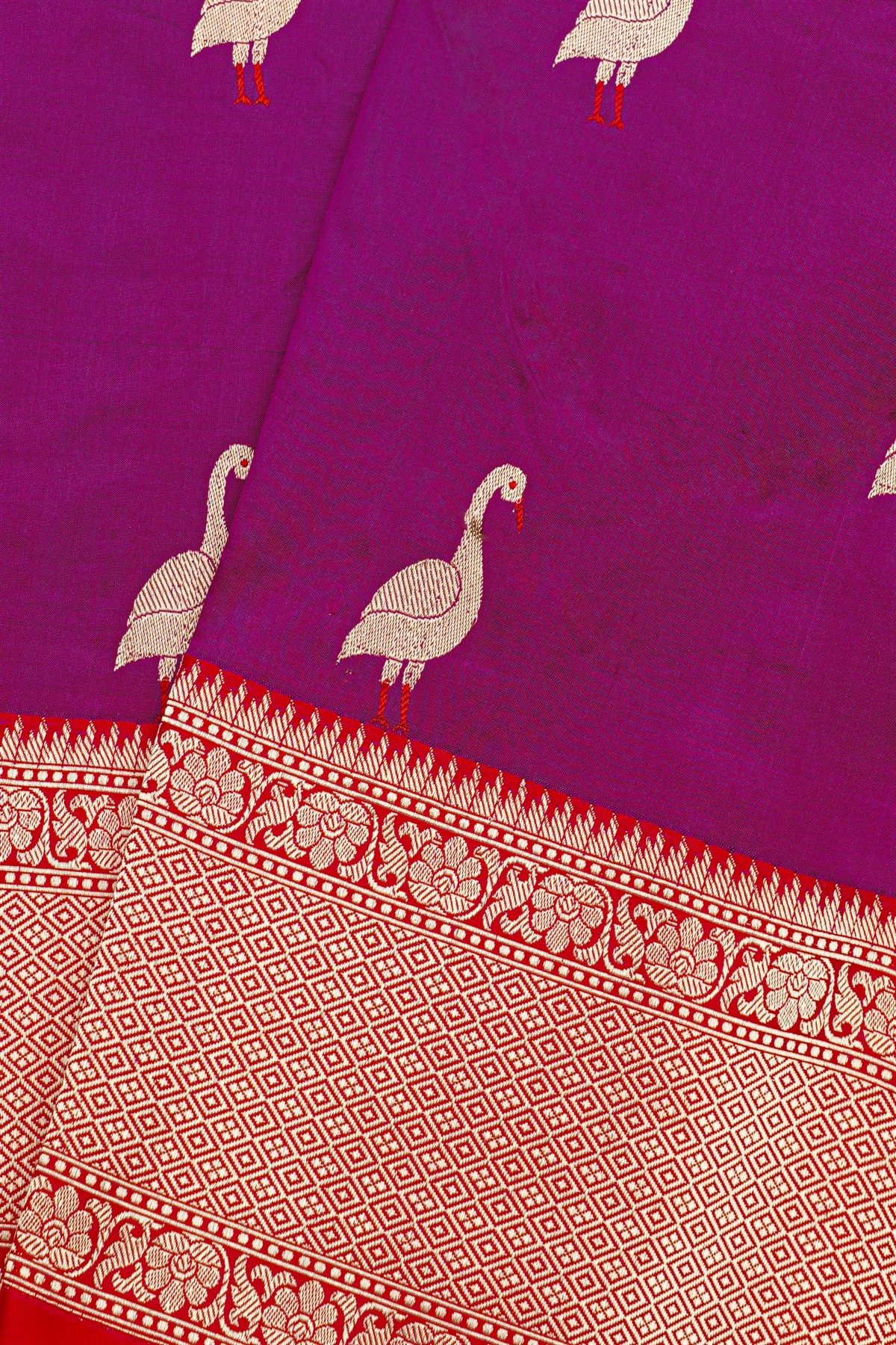 Banarasi Silk Purple Saree