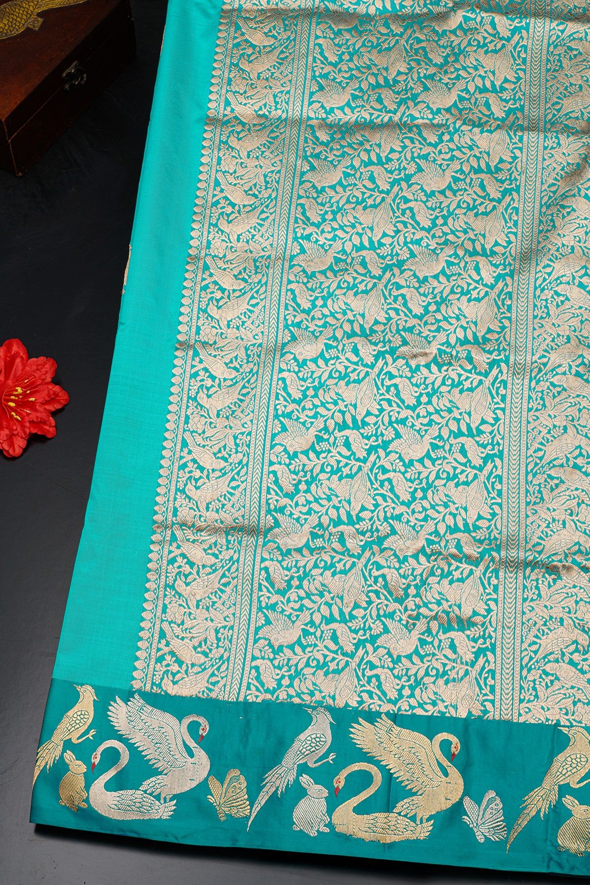 Banarasi Silk Sky Blue Saree
