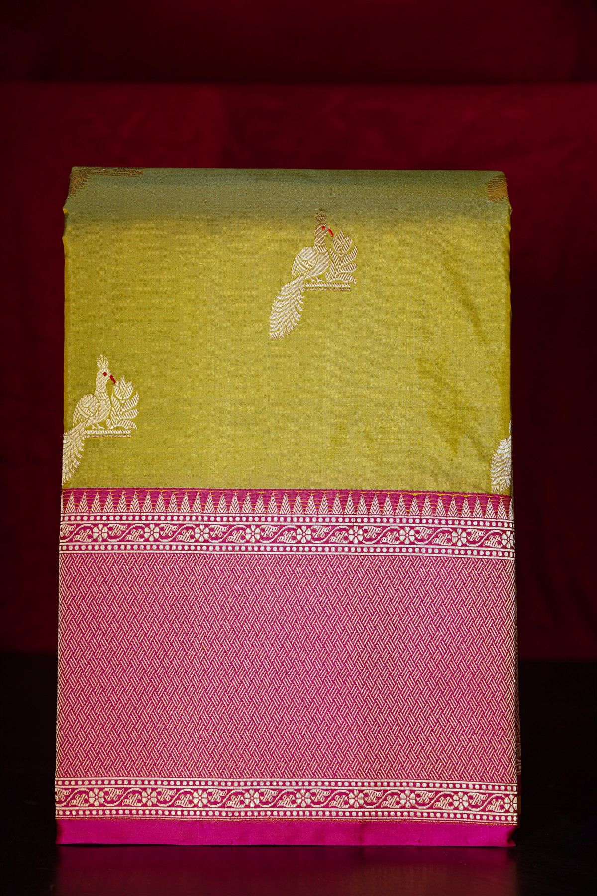 Banarasi Silk Mehendi Green Saree