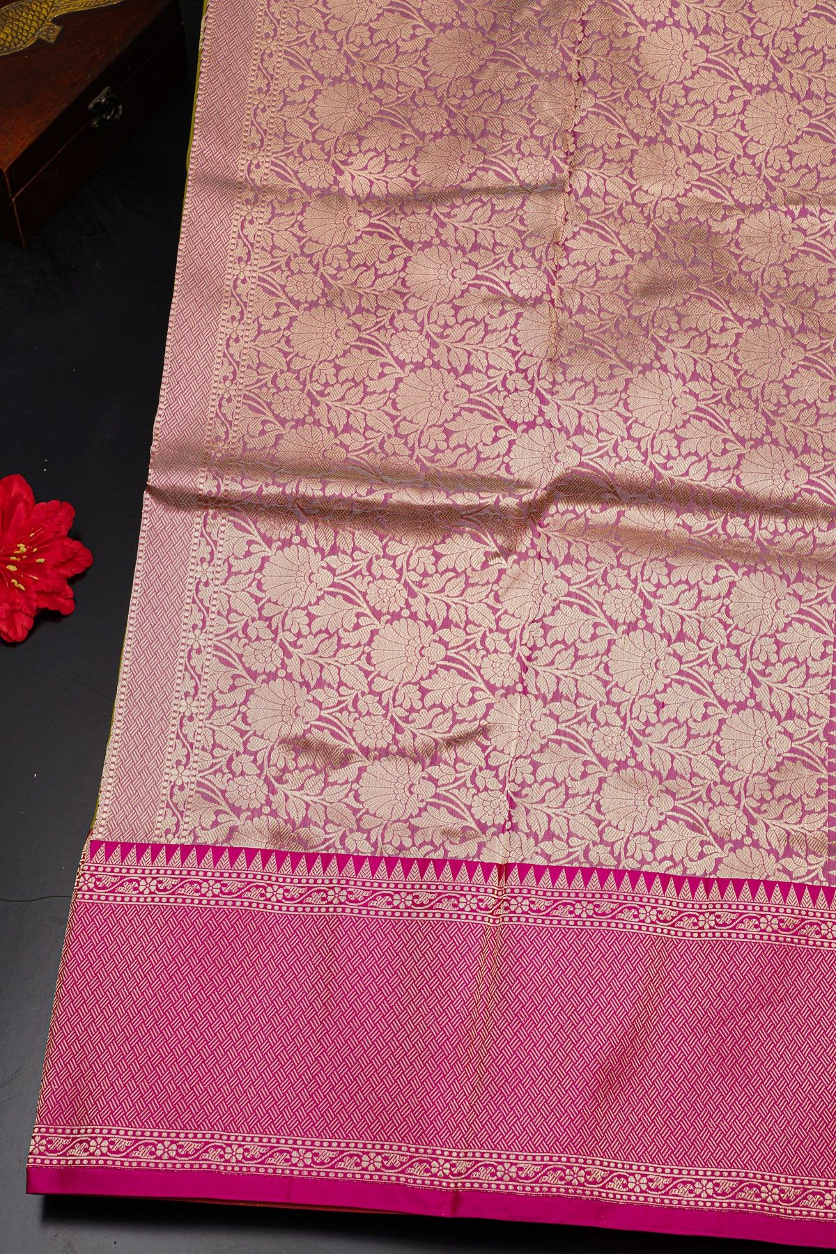 Banarasi Silk Mehendi Green Saree