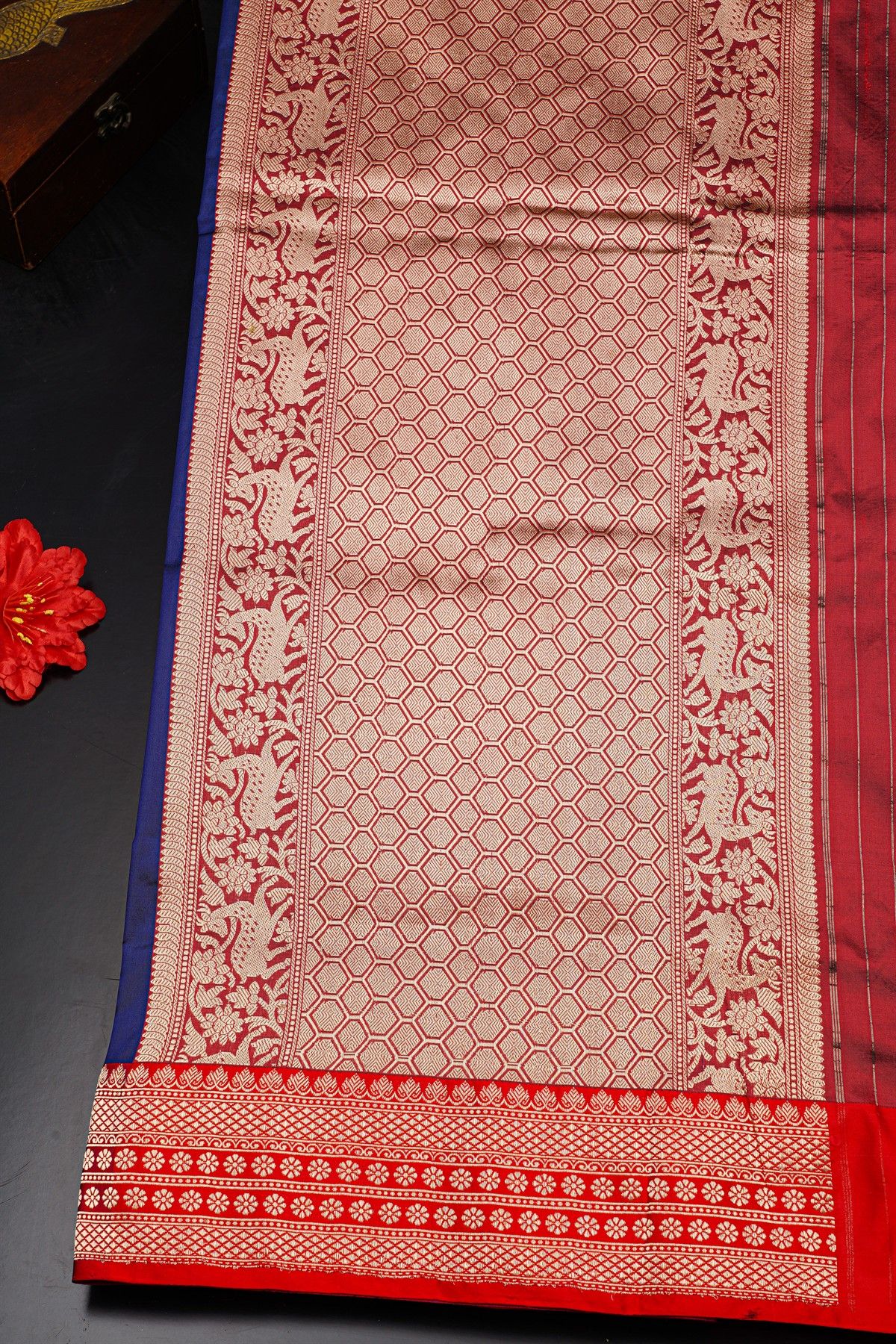 Banarasi Silk Navy Blue Saree