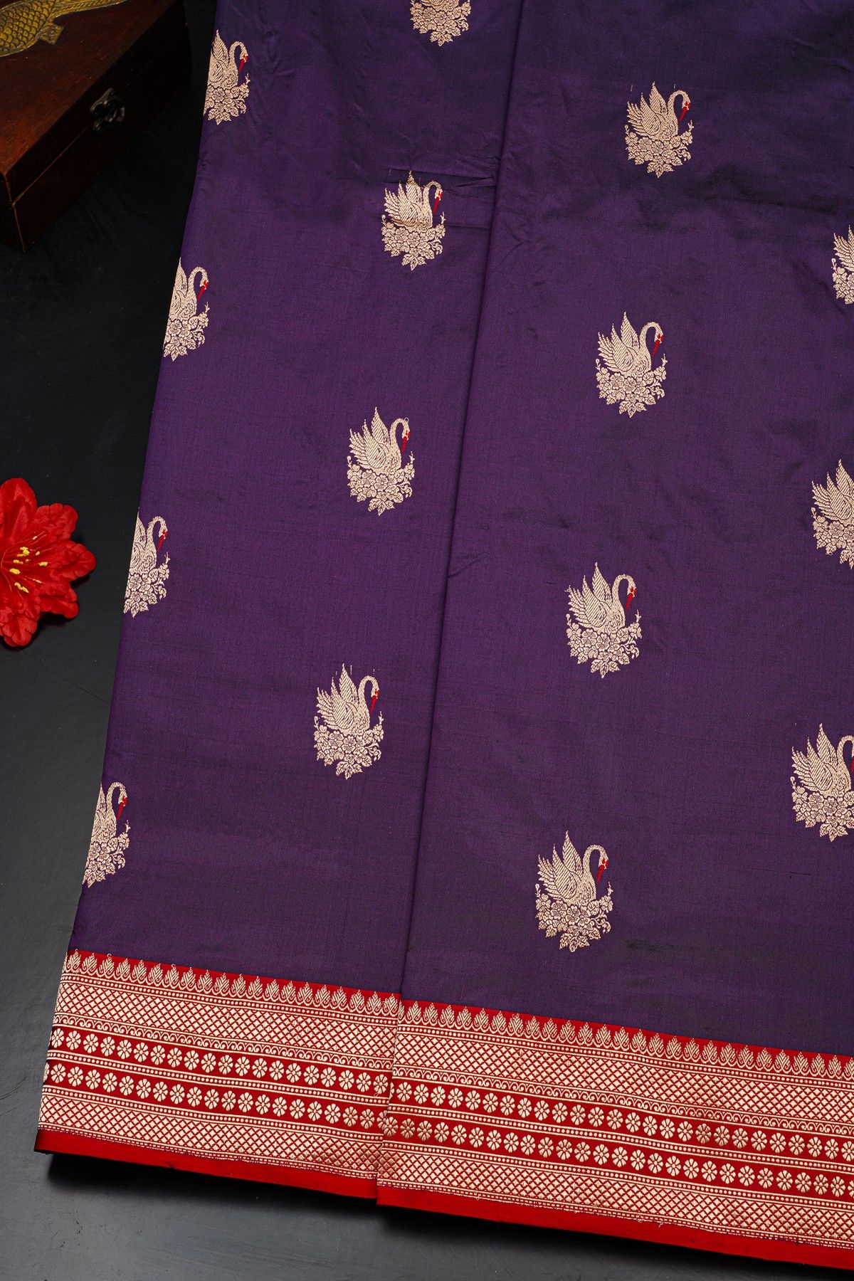 Banarasi Silk Navy Blue Saree