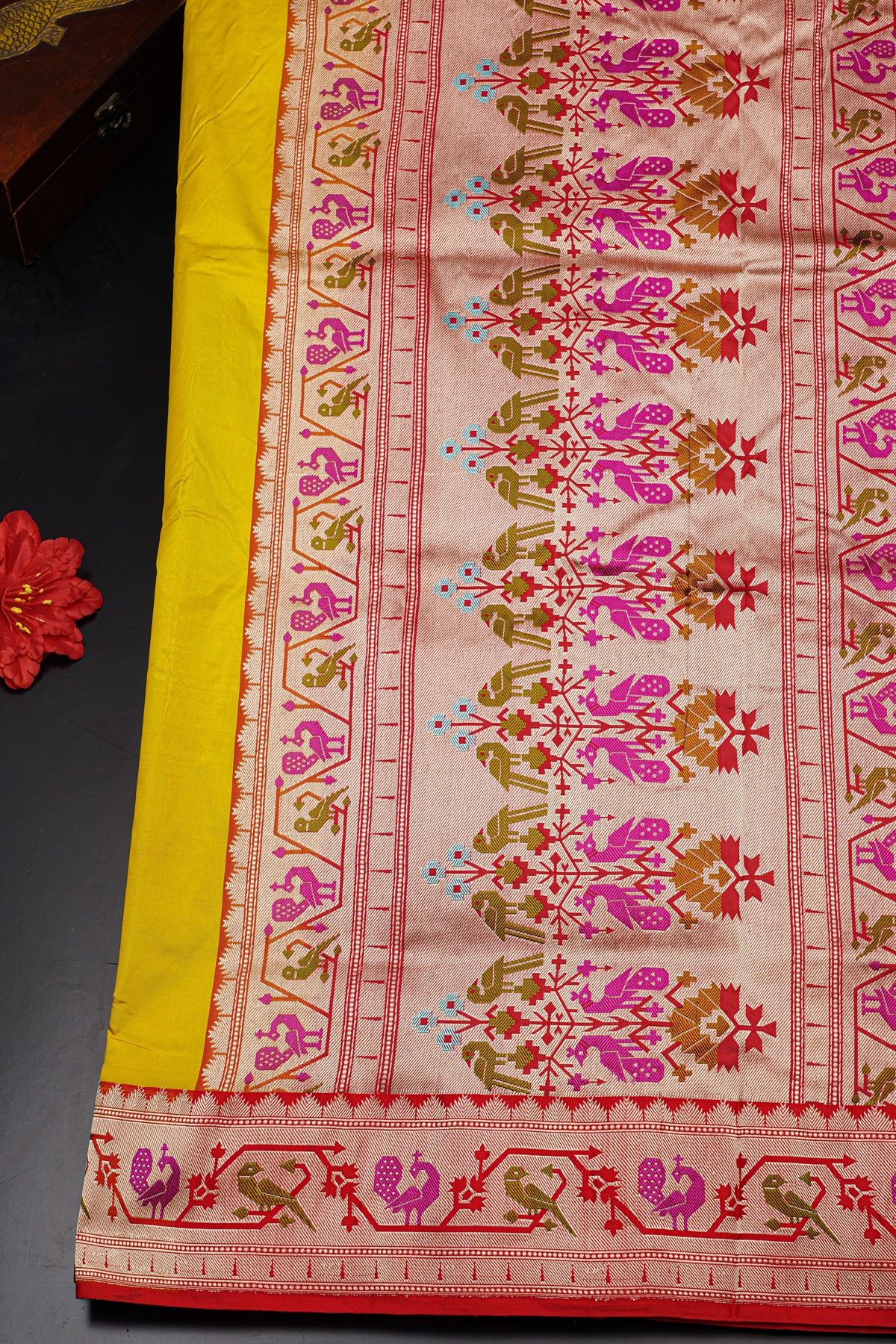 Banarasi Silk Yellow Saree