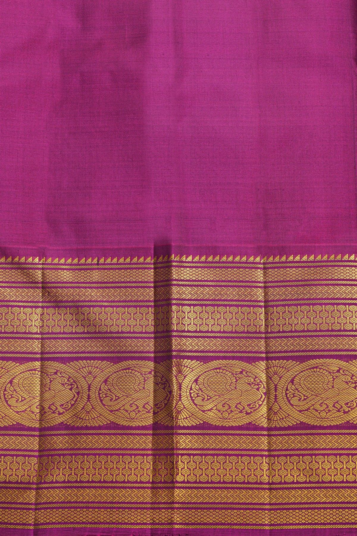 kancheepuram Silk Rust Saree