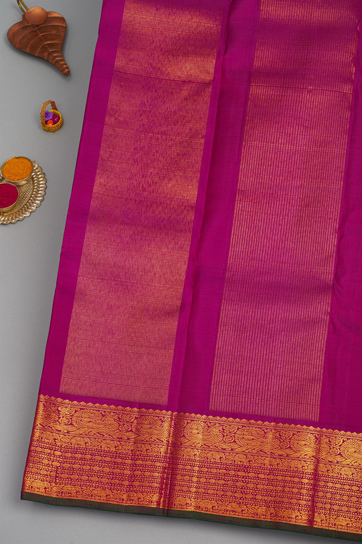Kancheepuram Silk Magenta Saree