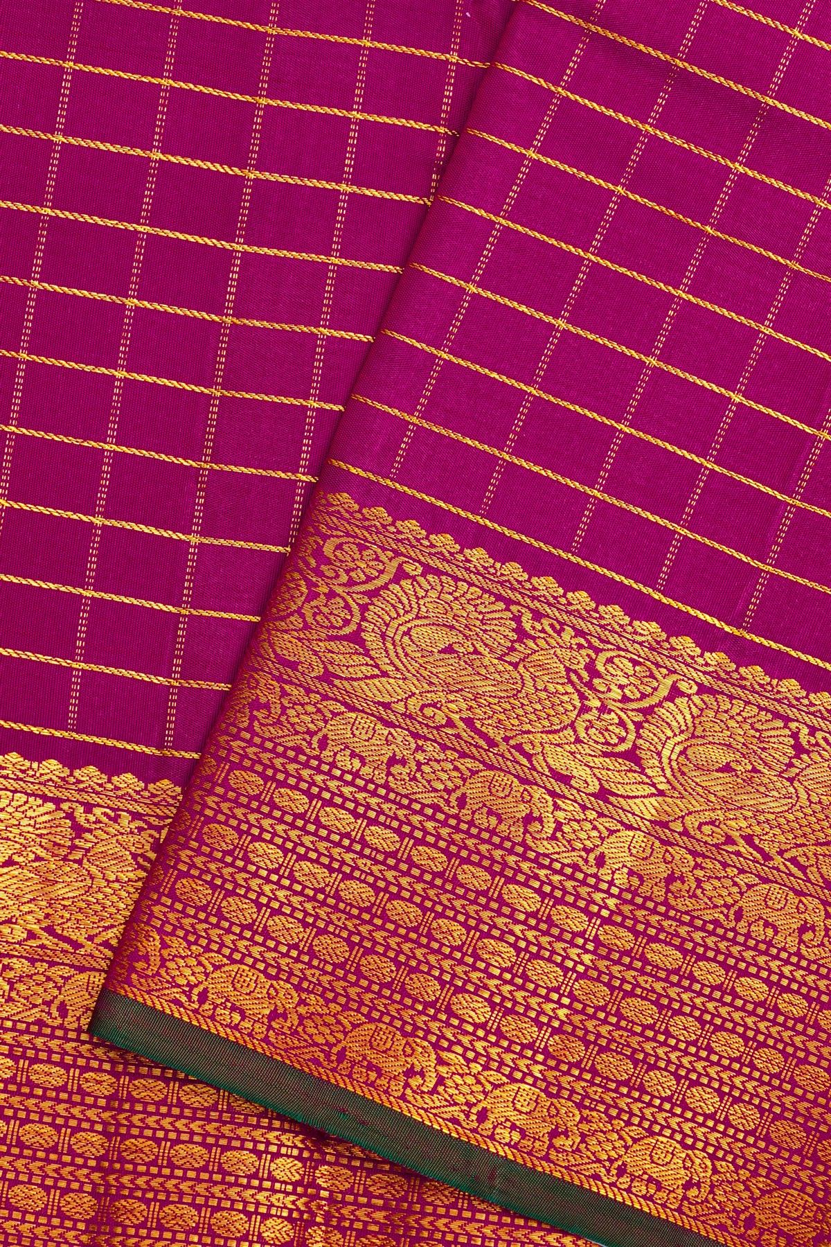 Kancheepuram Silk Magenta Saree