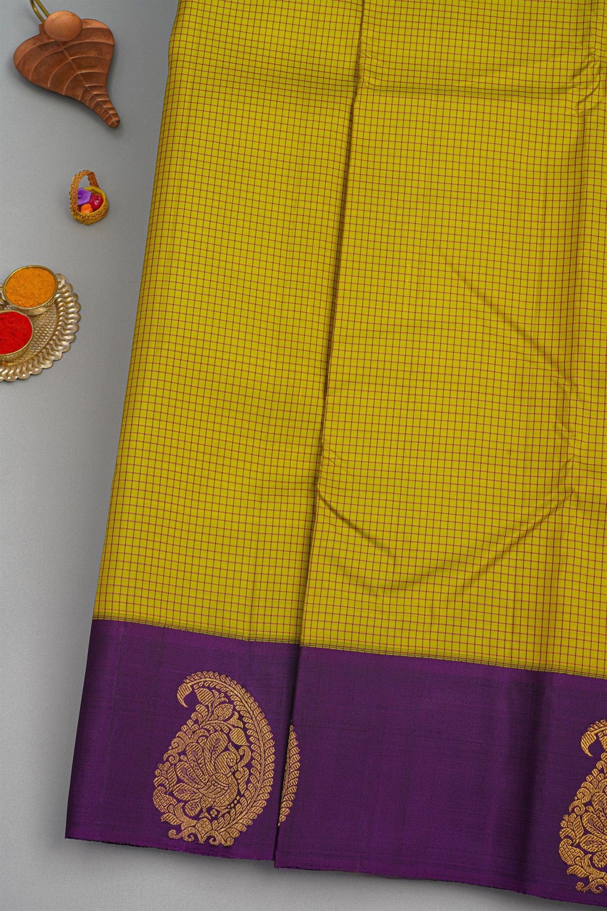 kancheepuram Silk Mehendi Green Saree