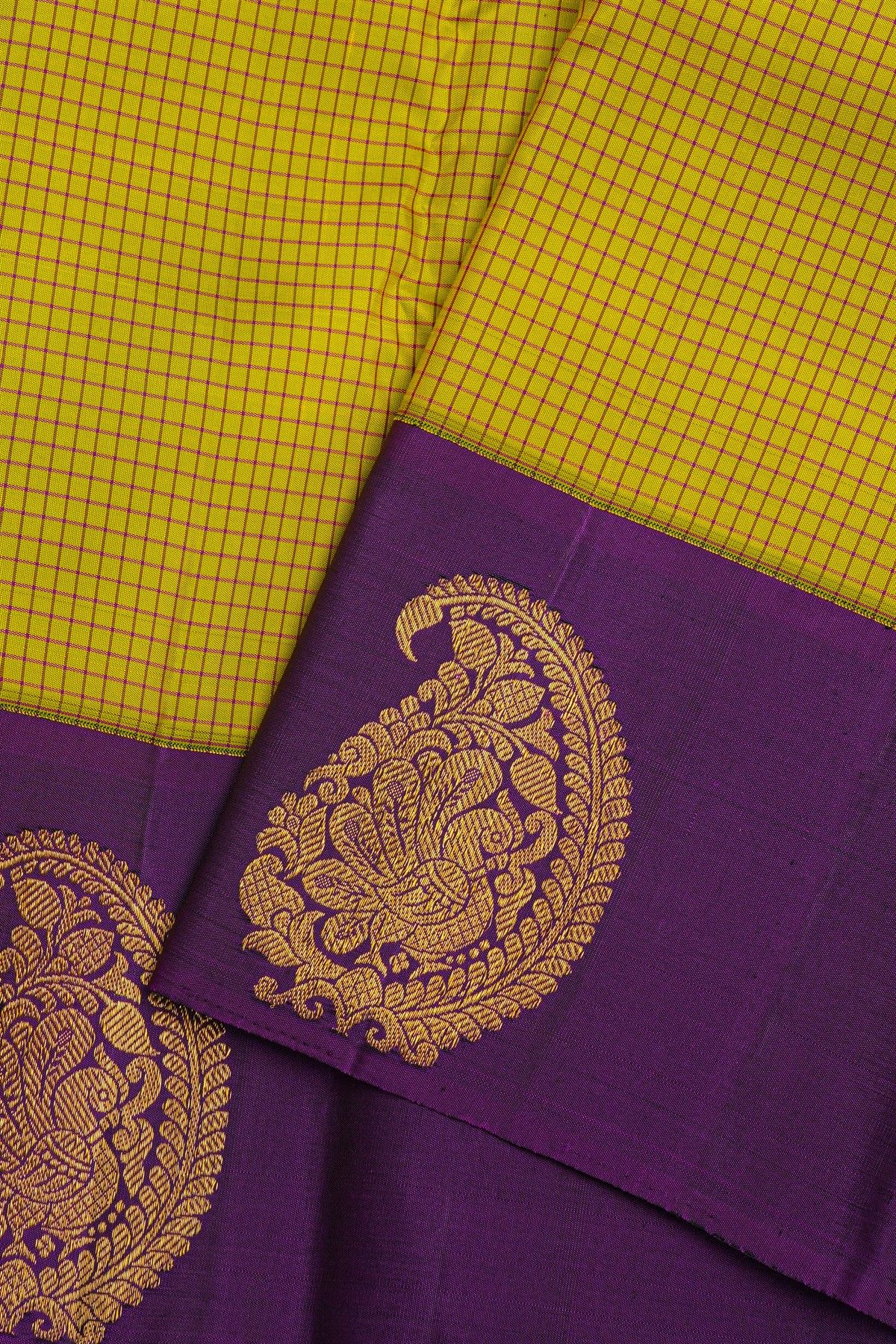 kancheepuram Silk Mehendi Green Saree