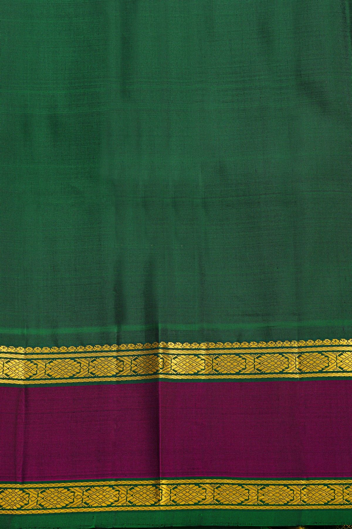 Kancheepuram Silk Orange Saree