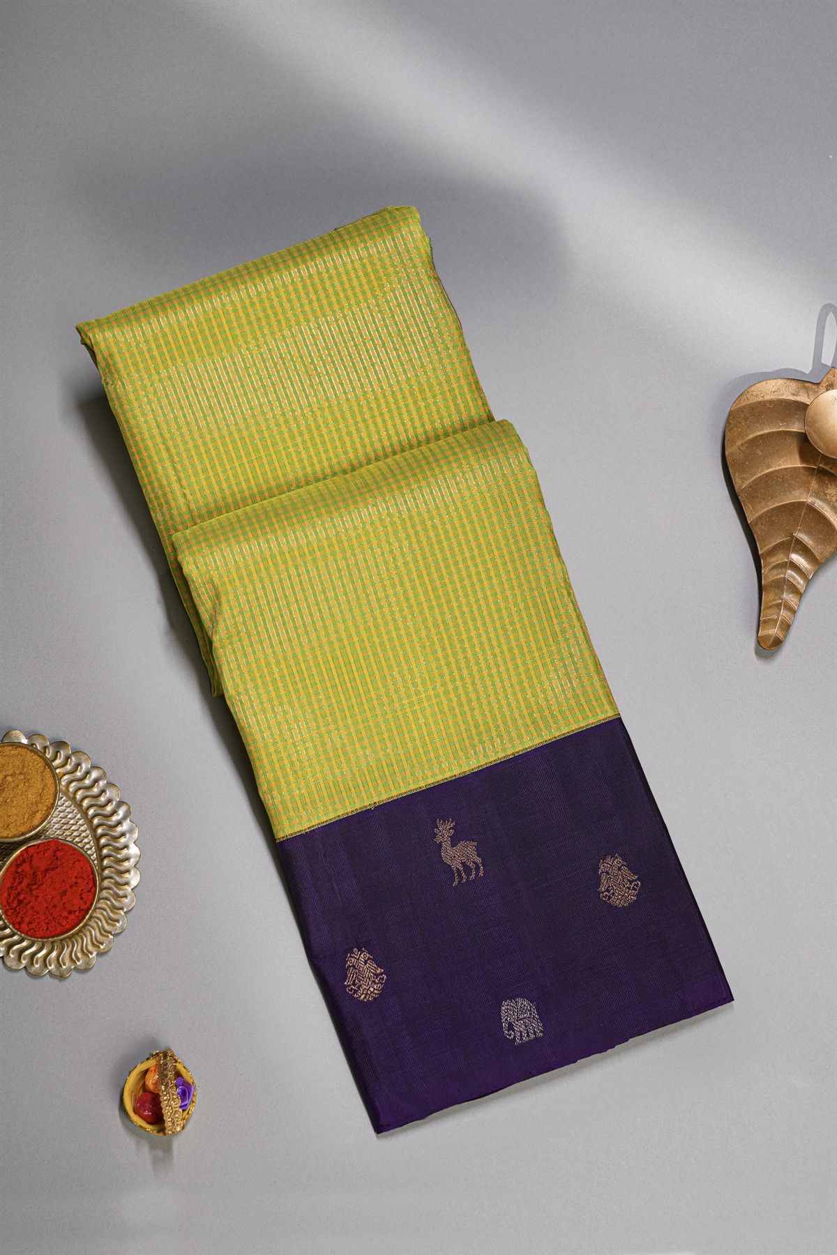 Kancheepuram Raw Silk Multi Colour Saree