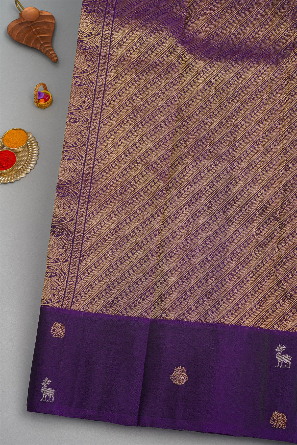 Kancheepuram Raw Silk Multi Colour Saree