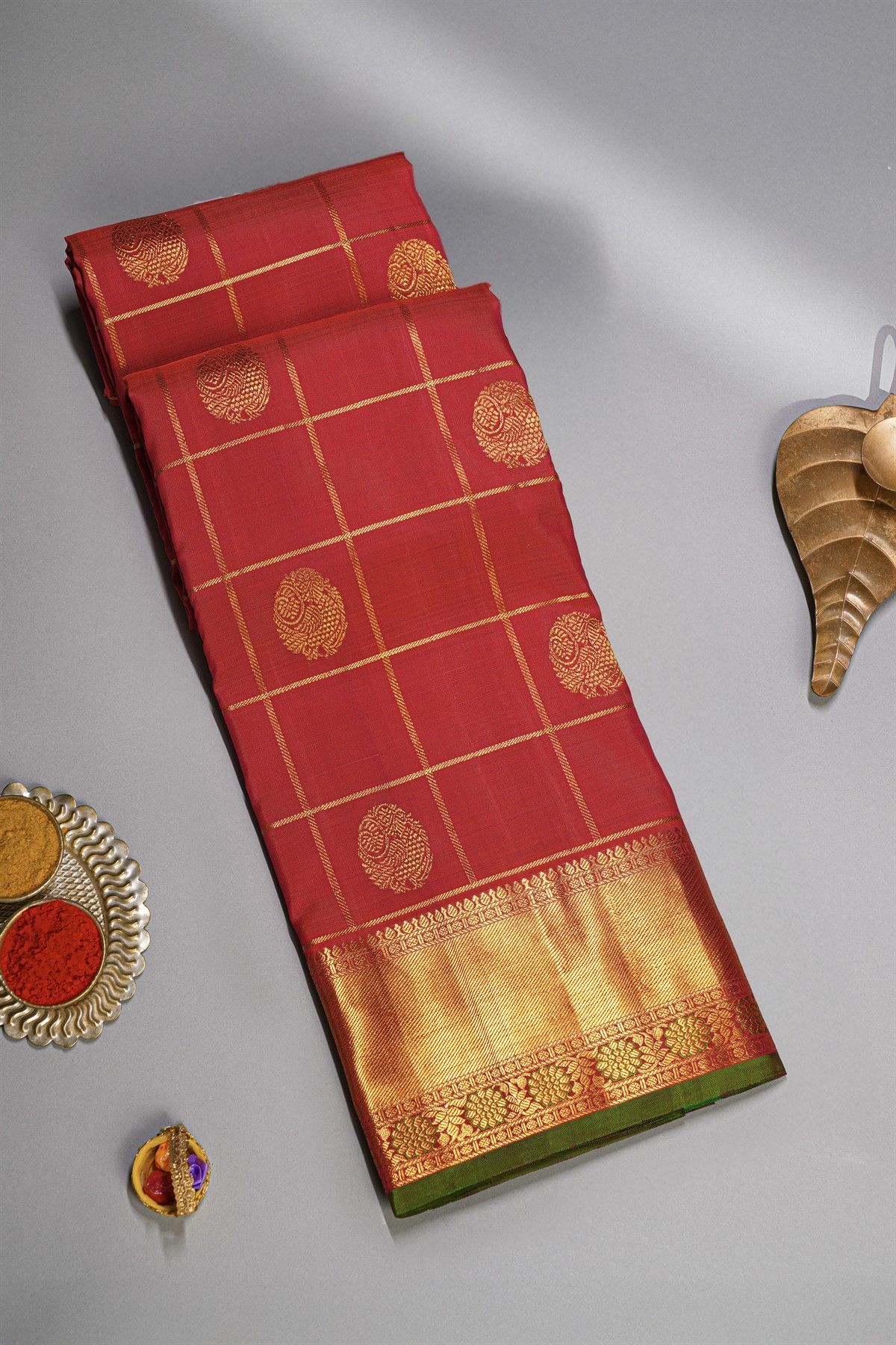 Kancheepuram Silk Red Saree