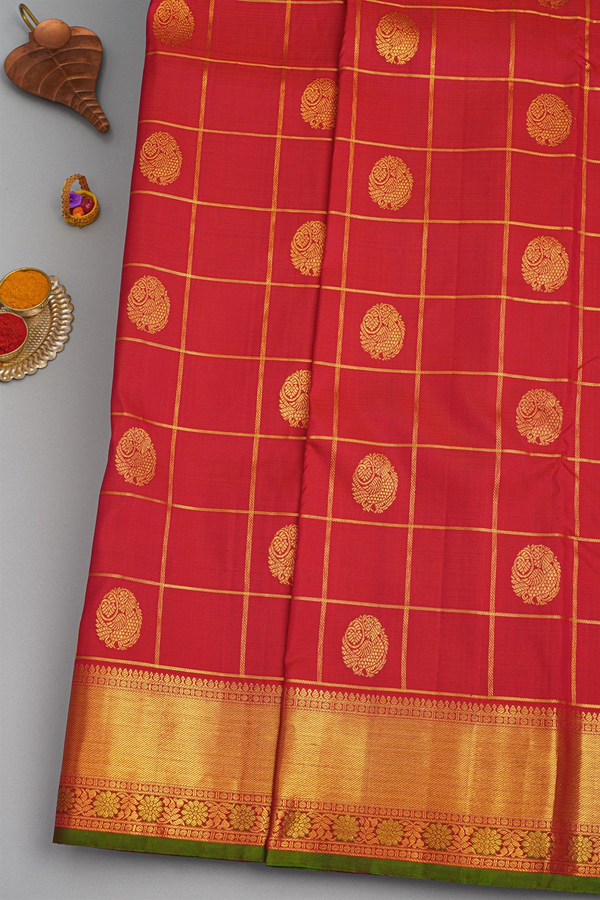 Kancheepuram Silk Red Saree