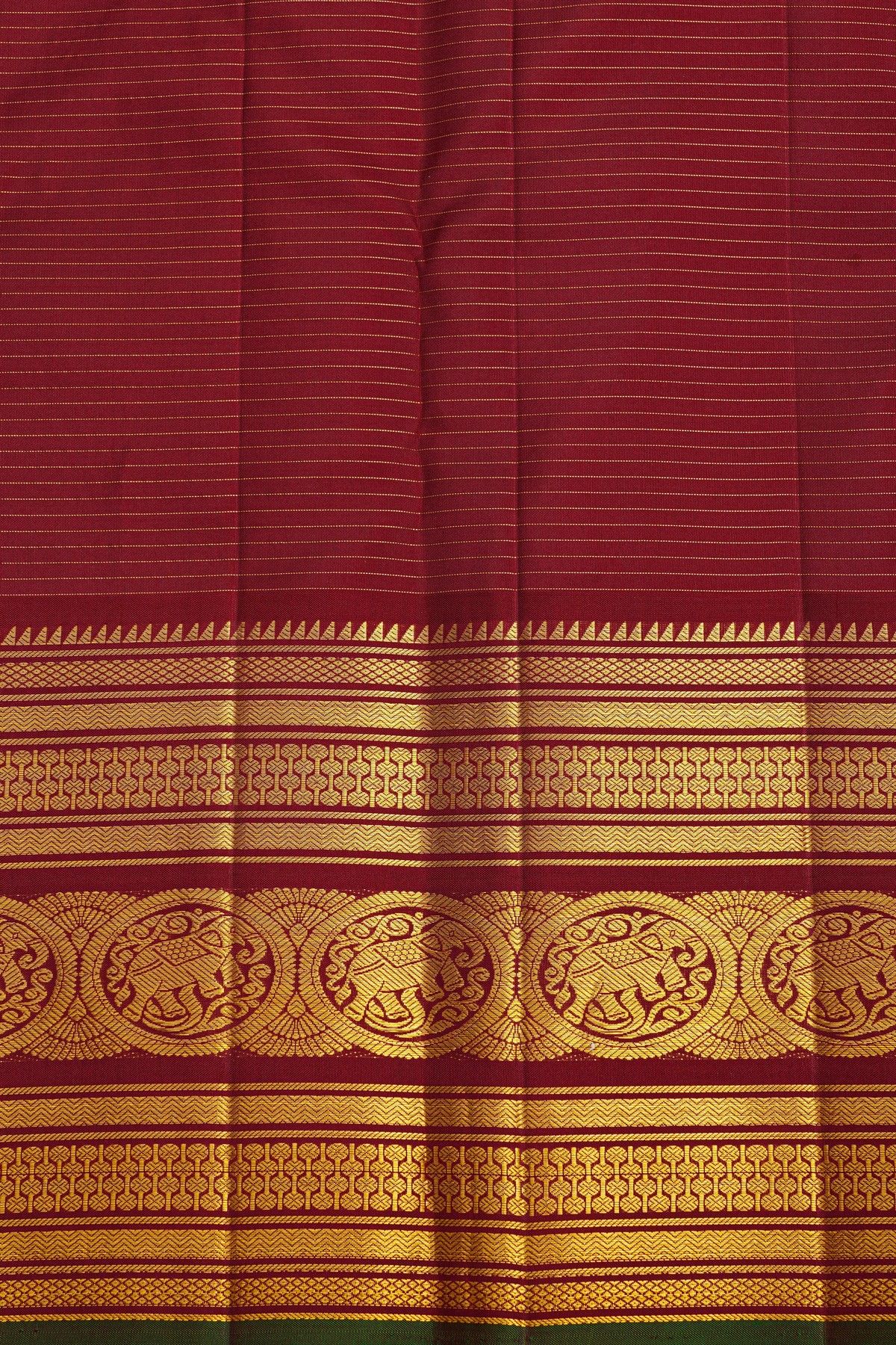 Kancheepuram Silk Wine Saree