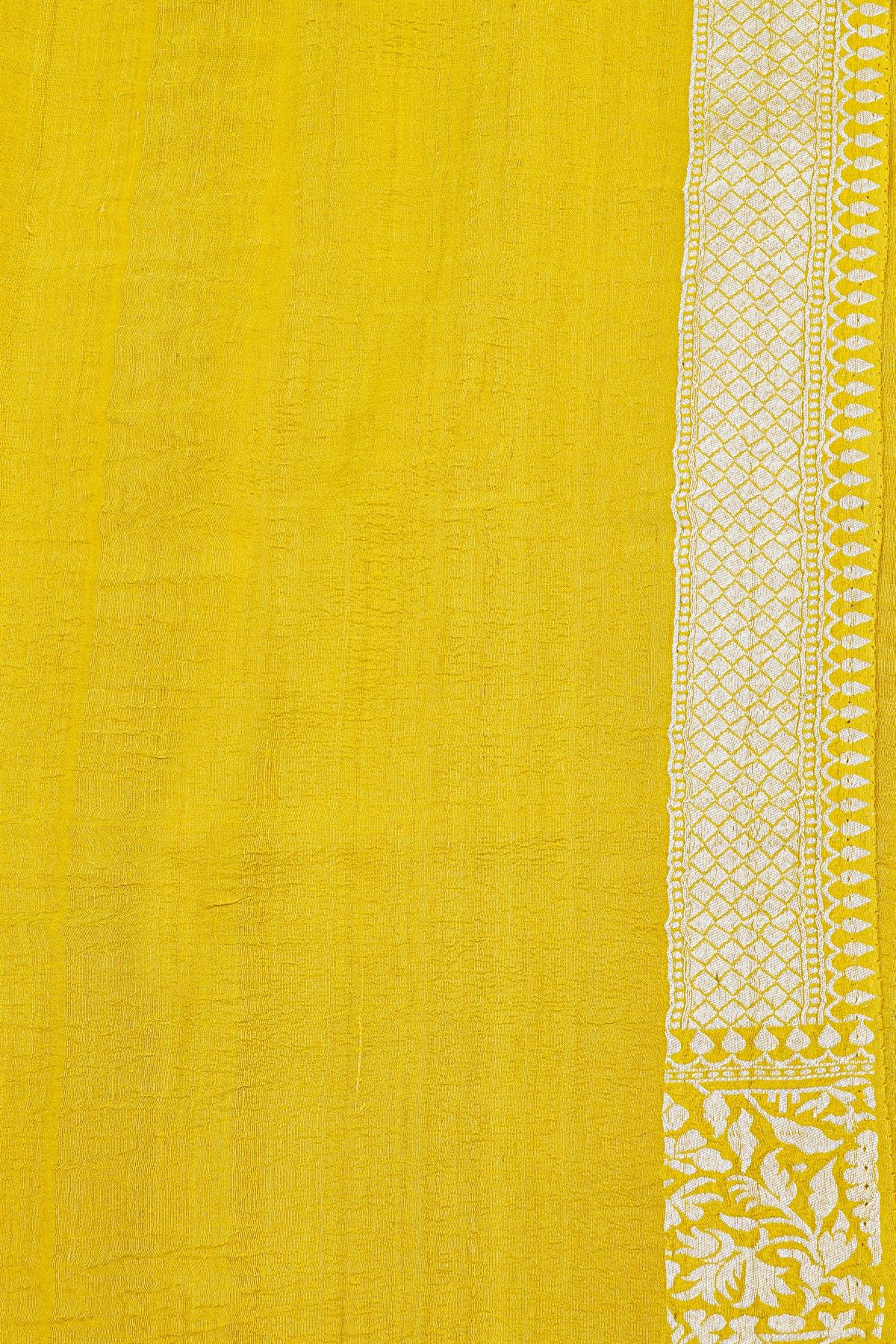 Fancy Tussar Georgette Yellow Saree