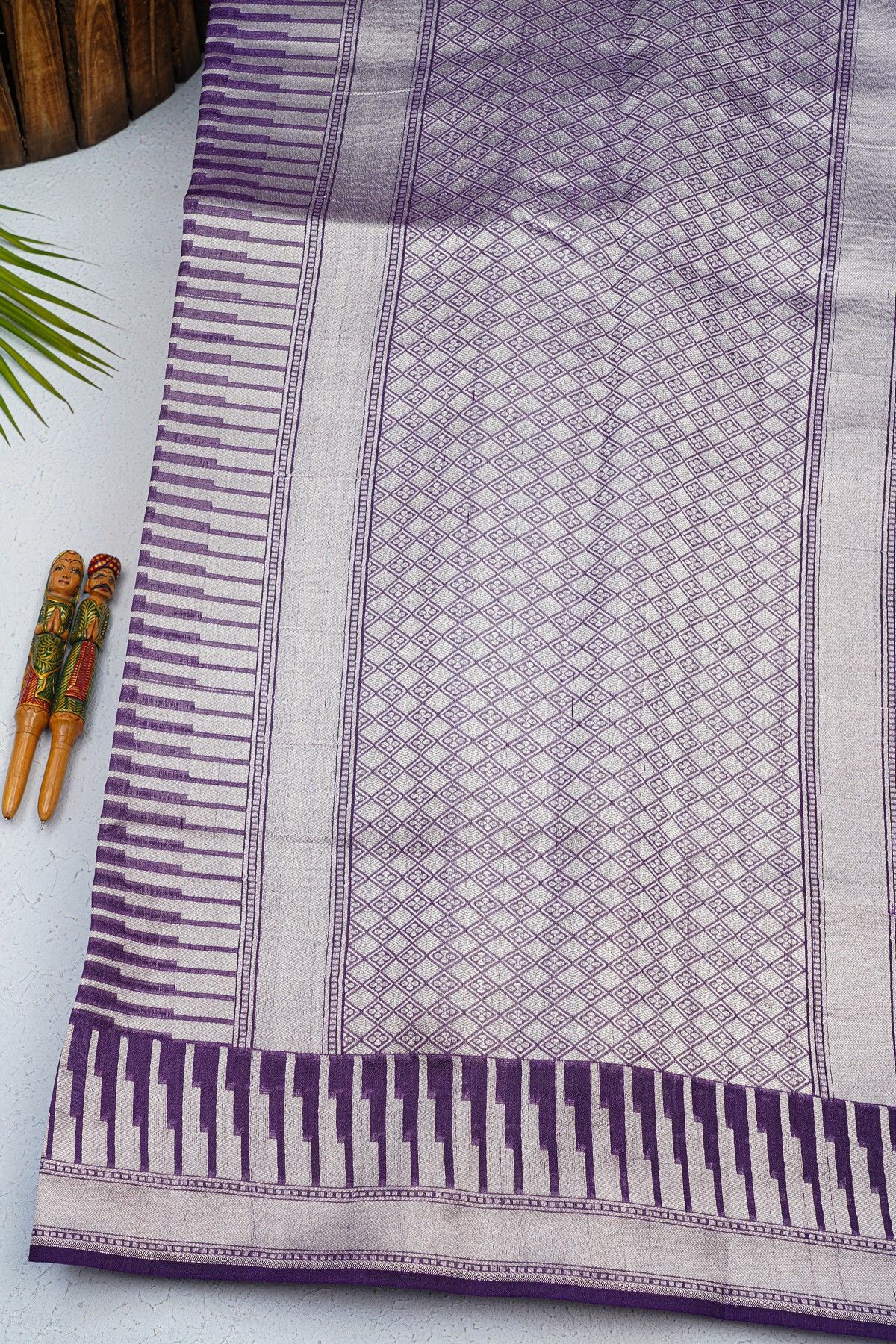 Fancy Tussar Georgette Navy Blue Saree