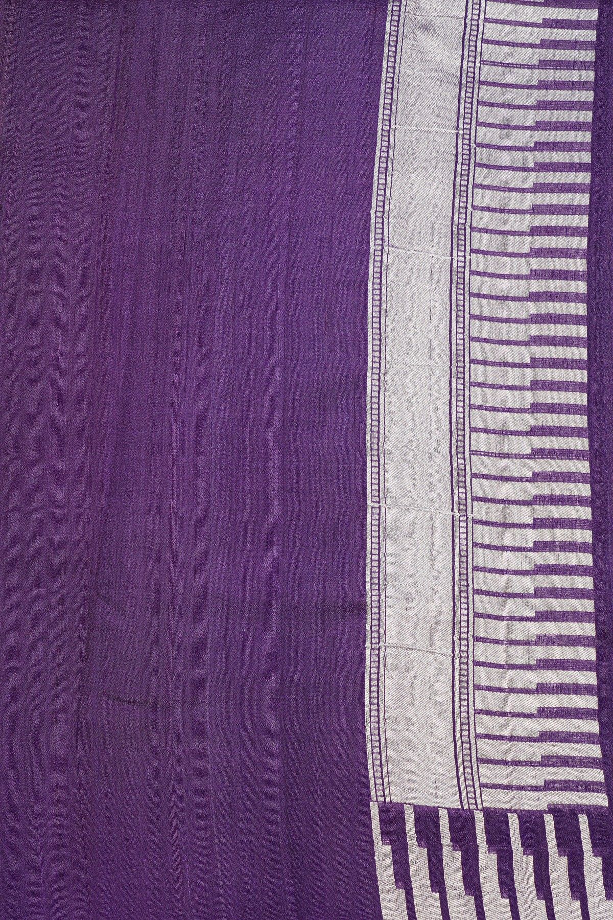 Fancy Tussar Georgette Navy Blue Saree