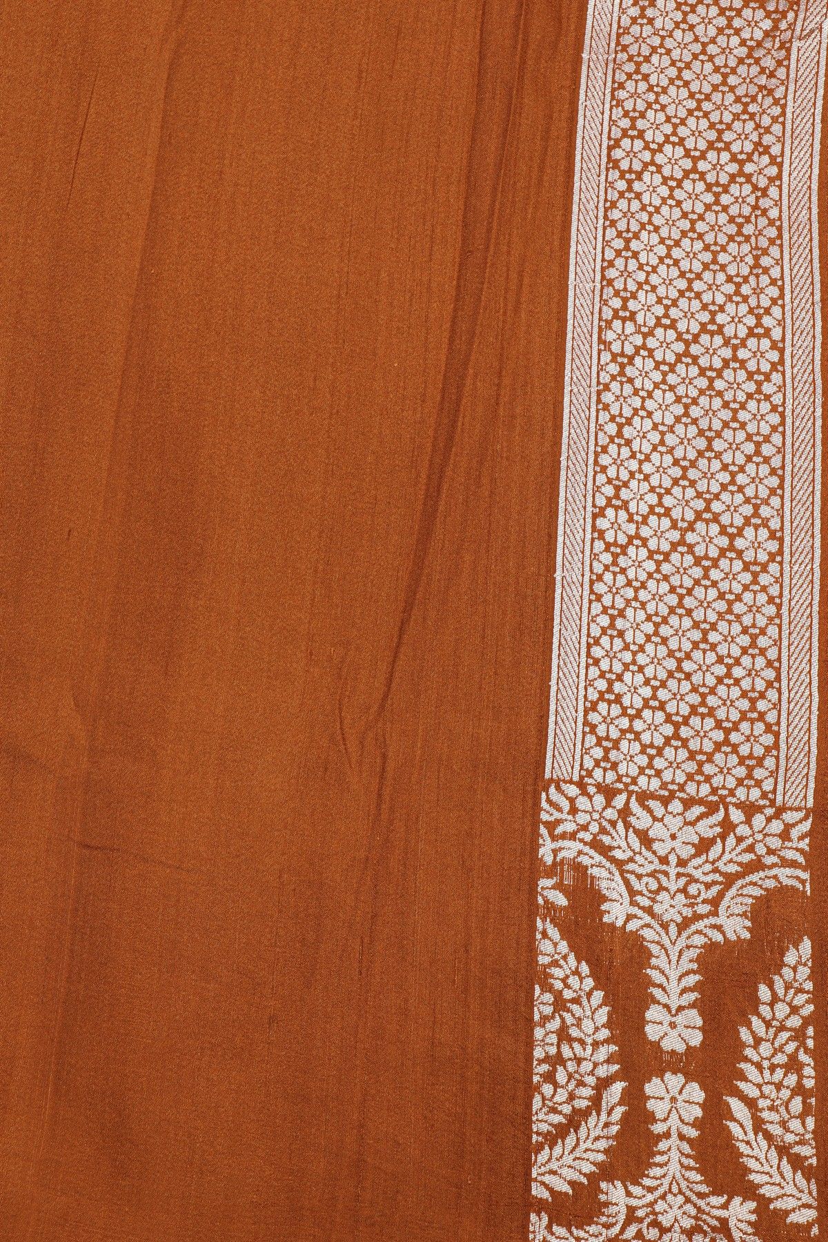 Fancy Tussar Georgette Rust Saree