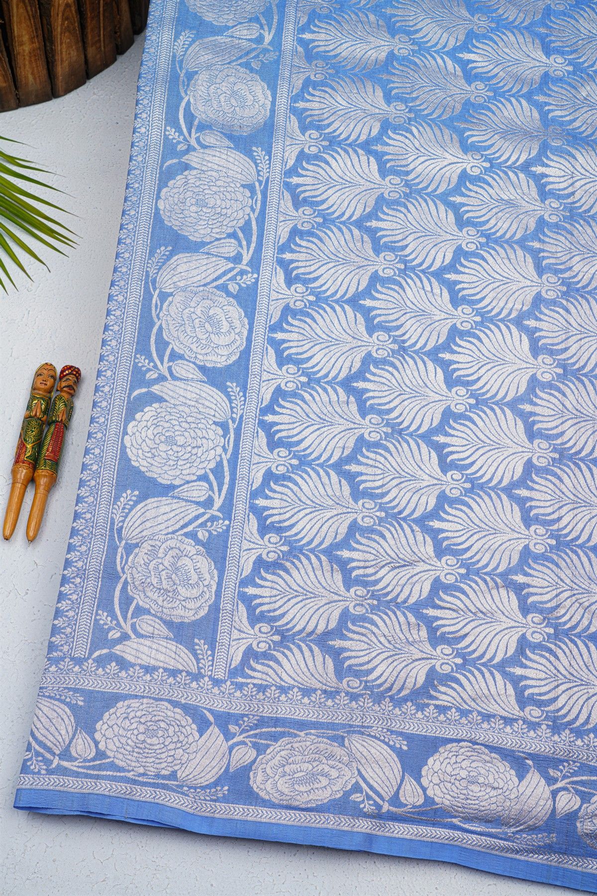 Fancy Tussar Georgette Blue Saree