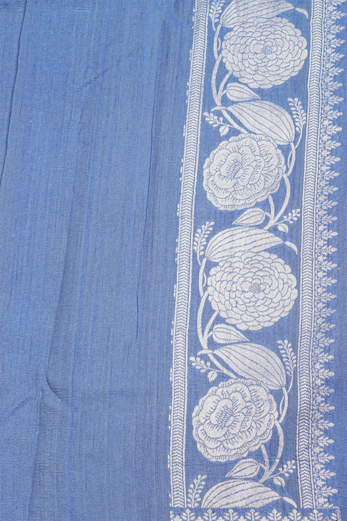 Fancy Tussar Georgette Blue Saree